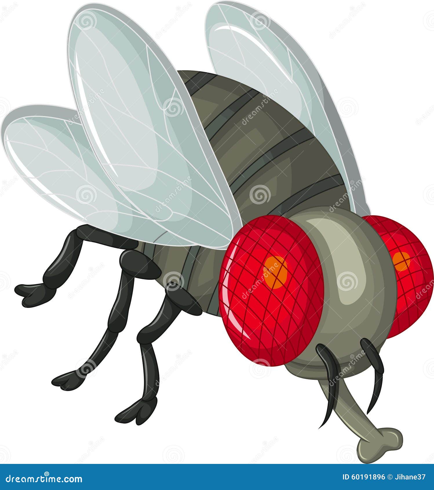 Cute little cartoon flies stock illustration. Illustration of typhoid