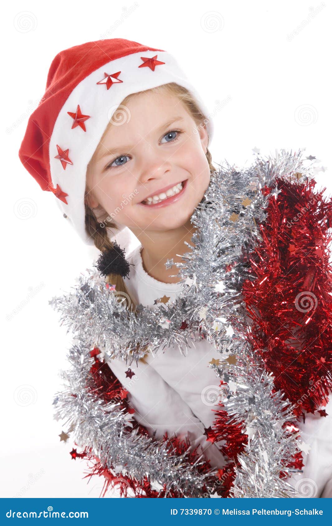 Cute little christmas girl stock photo. Image of decoration - 7339870
