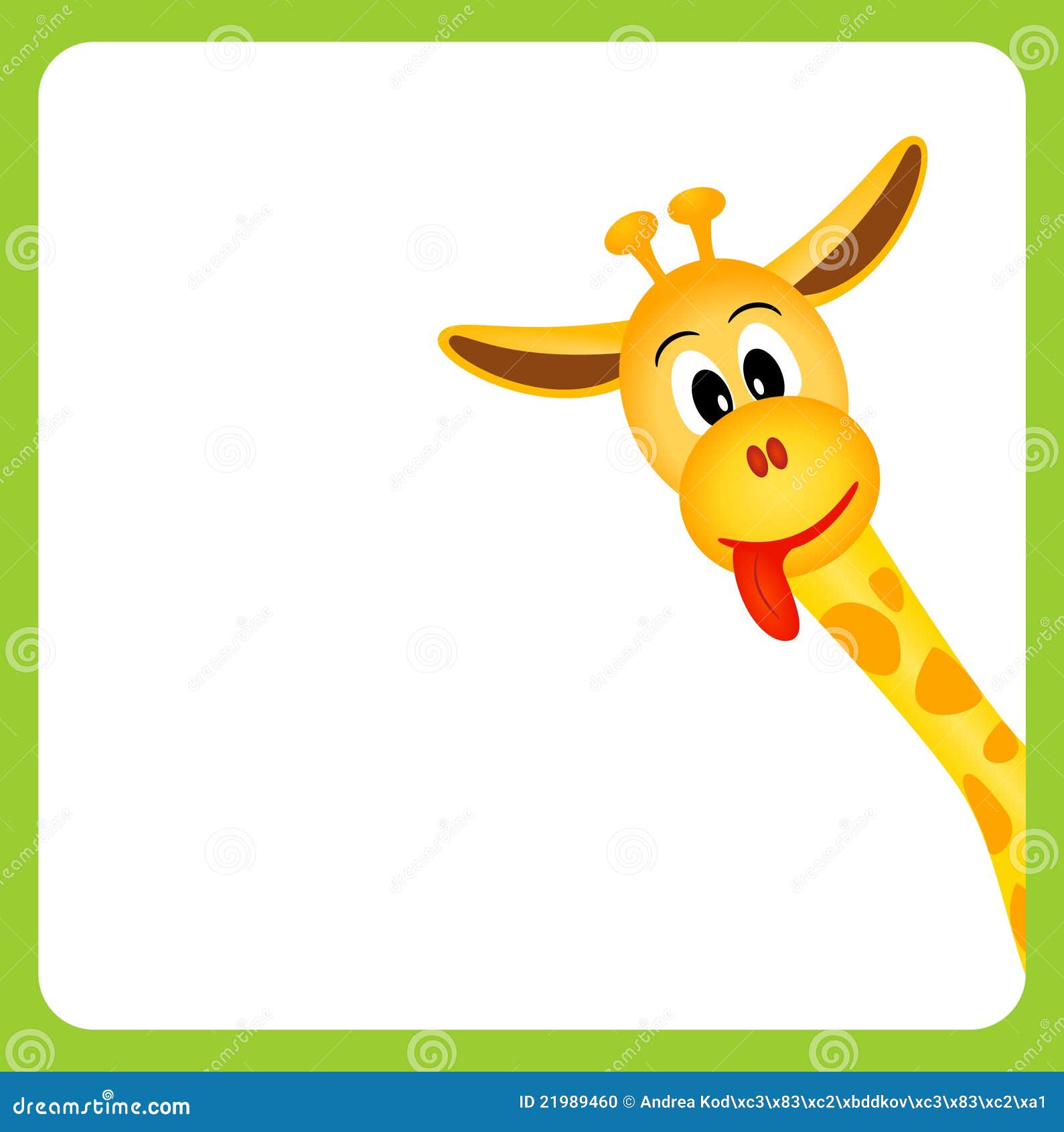 Cute Little Giraffe On White Background Stock Vector ...
