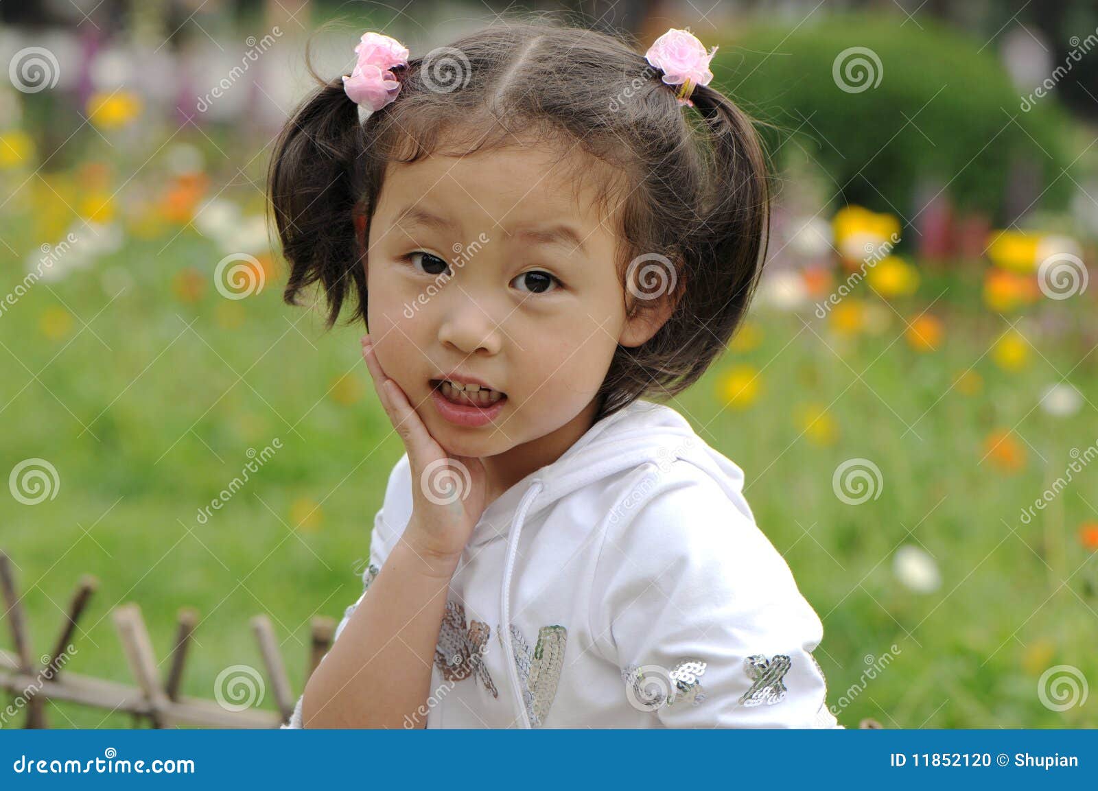 Cute little girl stock photo. Image of roguish, pure - 11852120