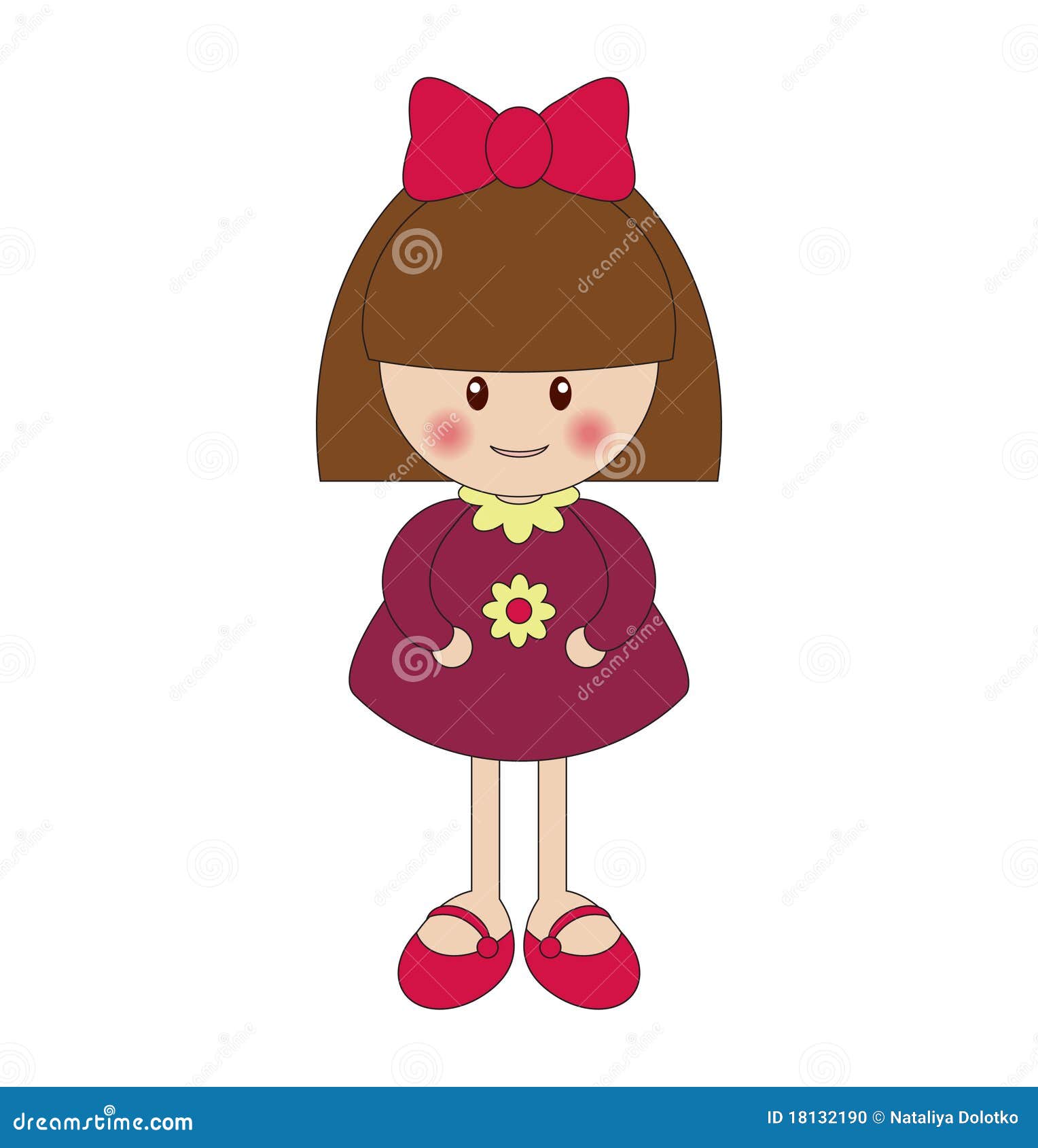 Cute little girl stock vector. Illustration of creative - 18132190