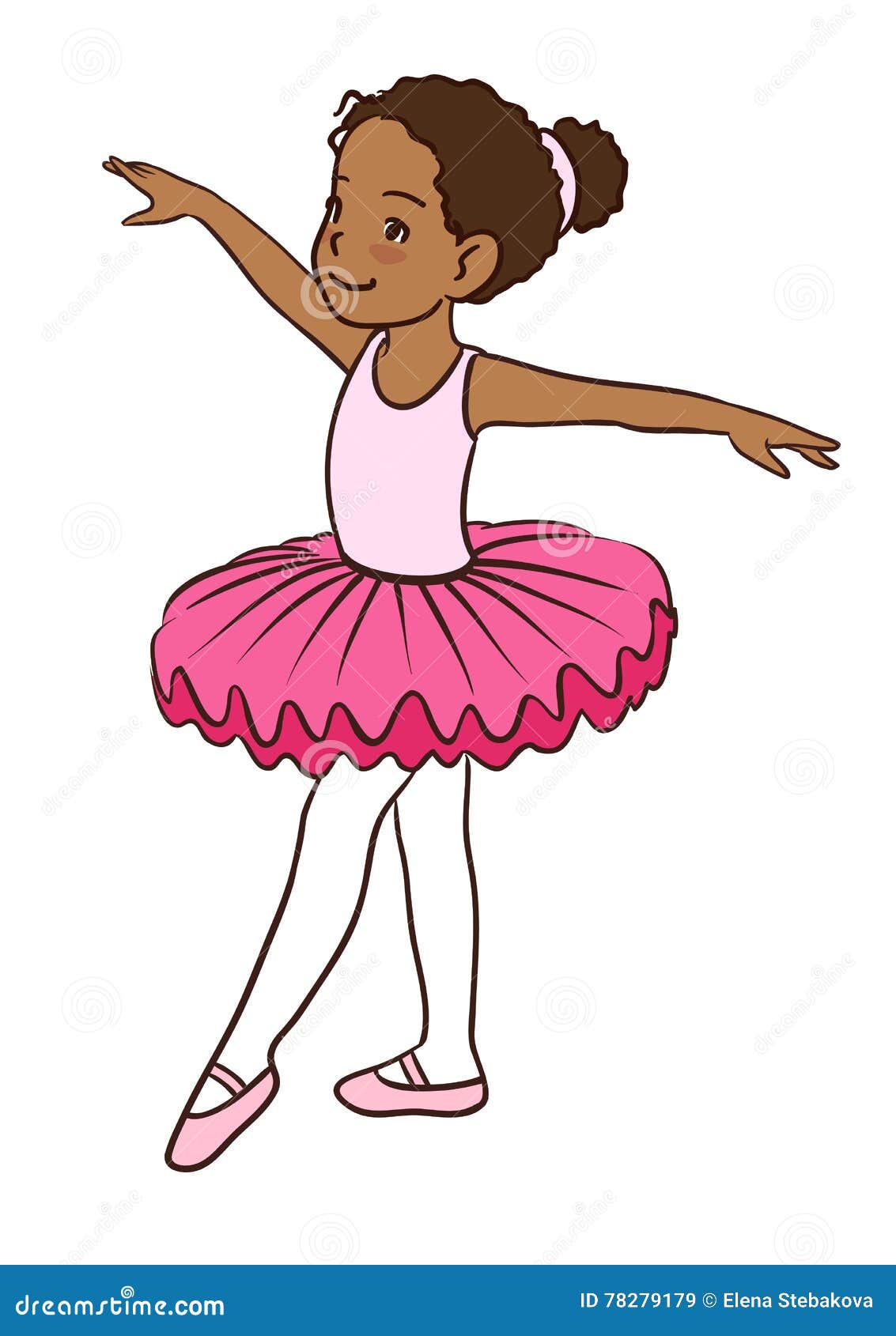 Cute Little Girl in a Ballet Outfit Stock Vector - Illustration of  character, back: 78279179