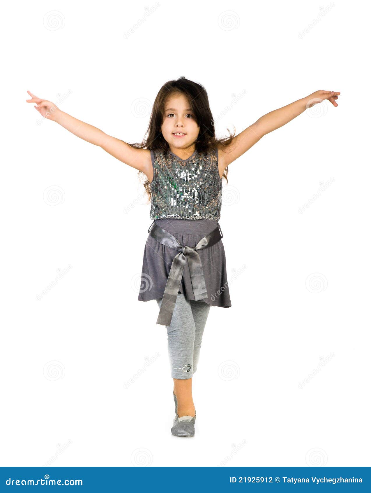 Cute Little Girl Dance Stock Photography Image 21925912
