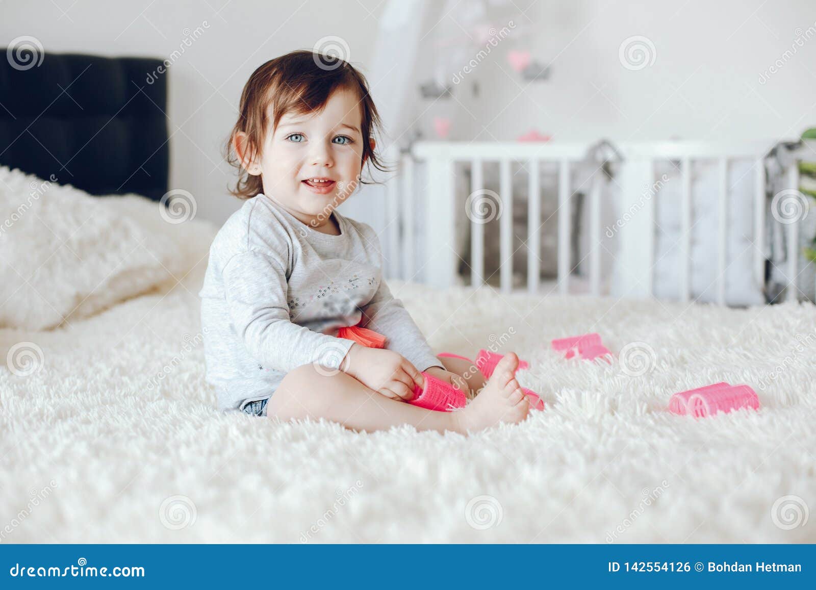 Cute Little Girl At Home Stock Photo Image Of Adorable