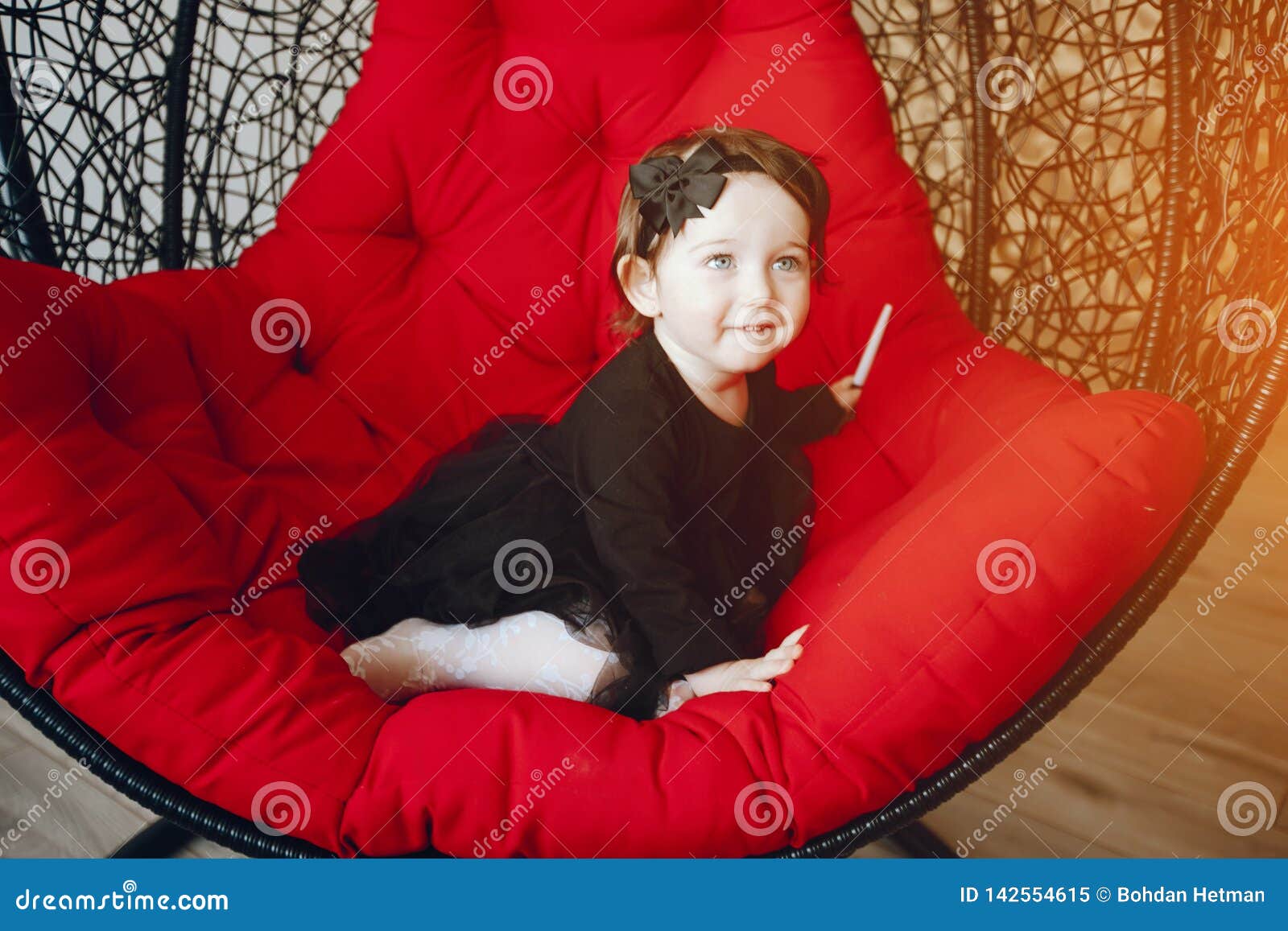 Cute Little Girl At Home Stock Image Image Of Baby 142554615