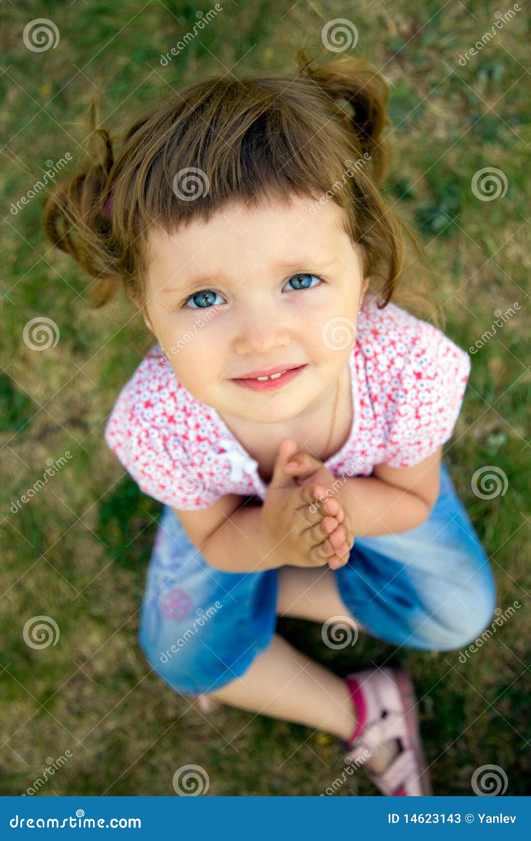 Cute Little Girl Praying stock image. Image of child - 14623143