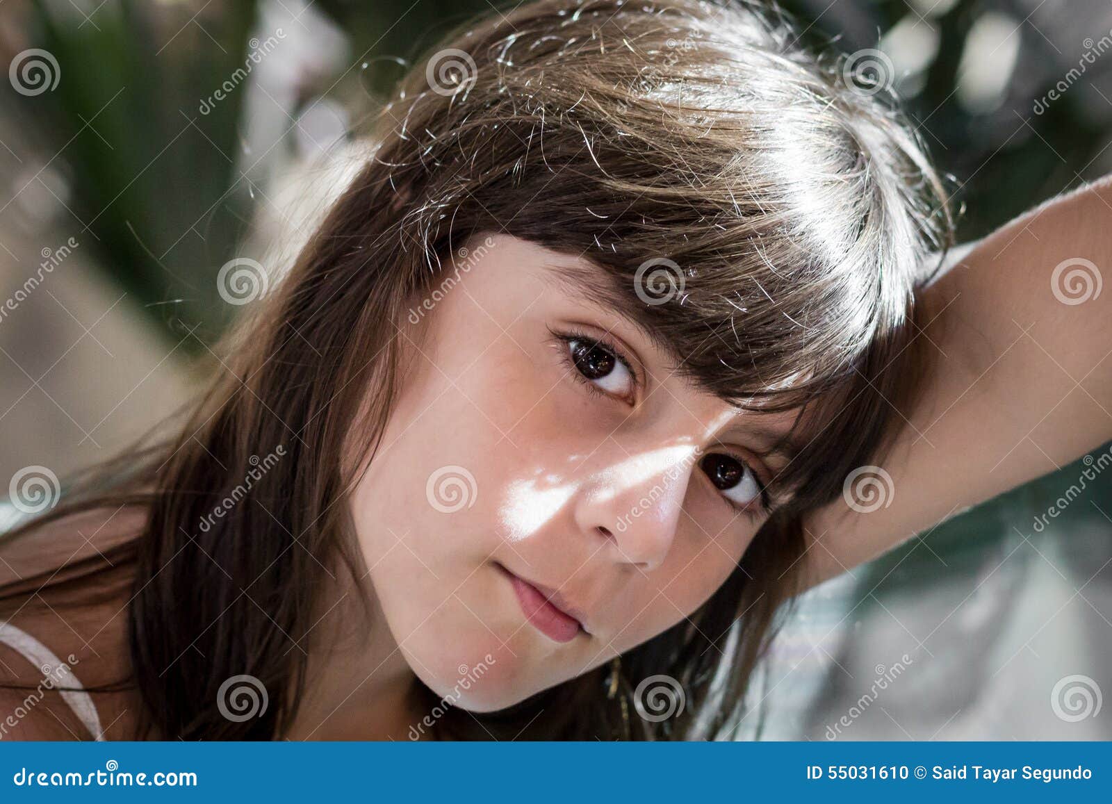 Cute little girl in the <b>ray sun</b> - cute-little-girl-ray-sun-close-up-portrait-55031610