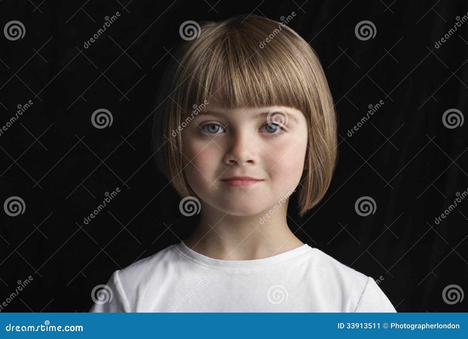 Cute Little Girl With Short Hair Stock Image Image Of Hair