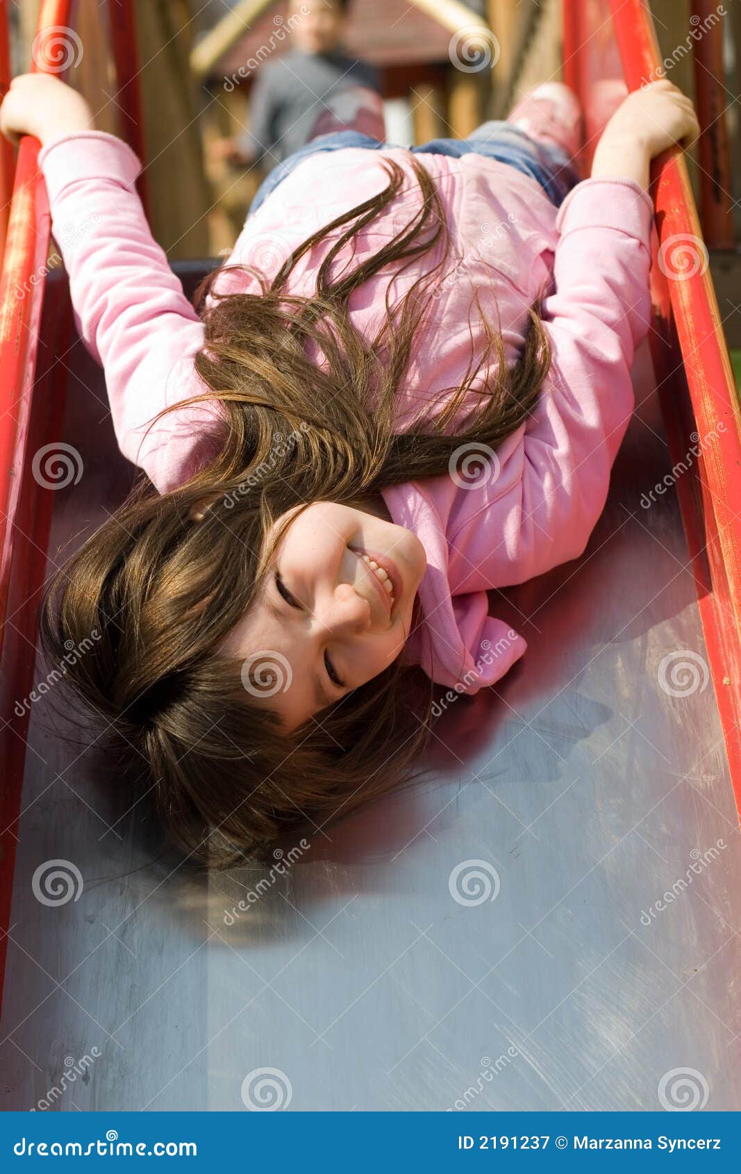 Cute Little Girl On Slide Royalty Free Stock Photography Image 2191237