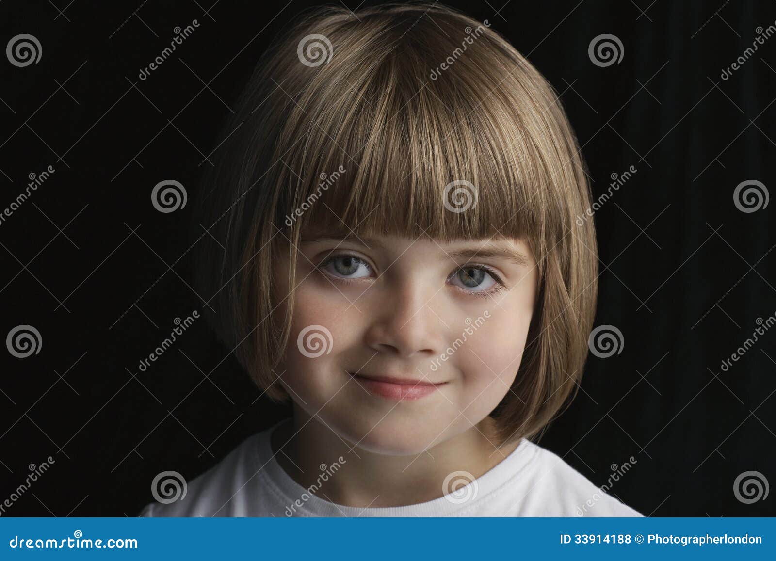 Cute Little Girl Smiling Stock Photo Image Of Front 33914188