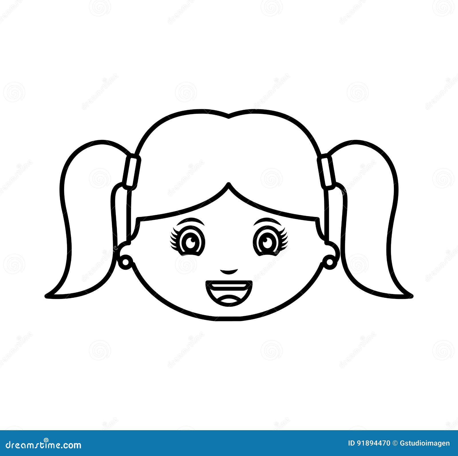 Cute little girl student stock vector. Illustration of learn - 91894470