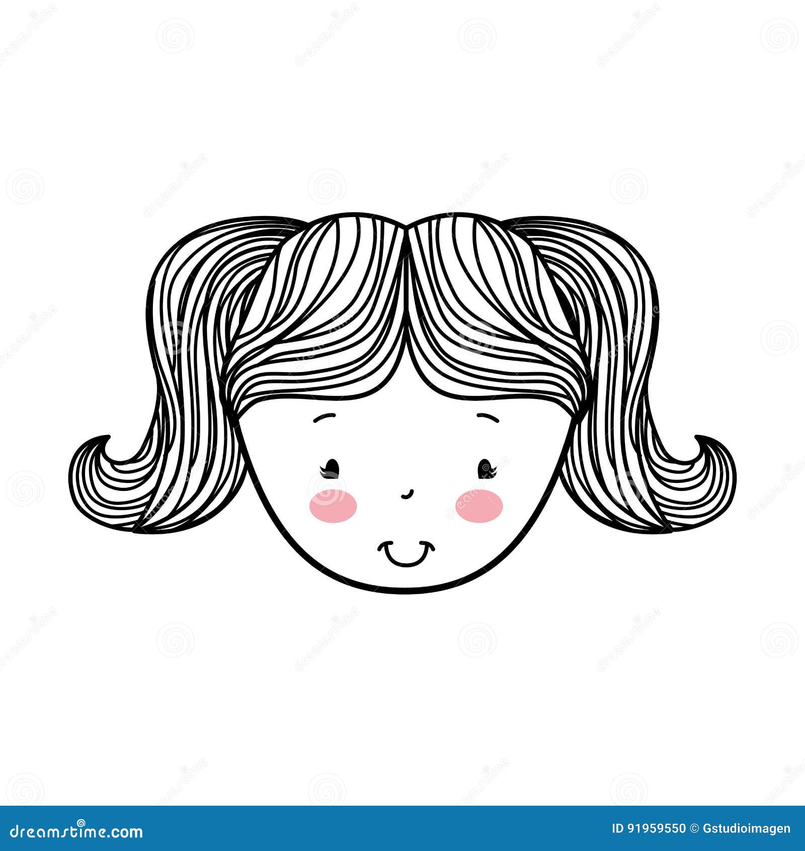 Cute little girl student stock vector. Illustration of cheerful - 91959550