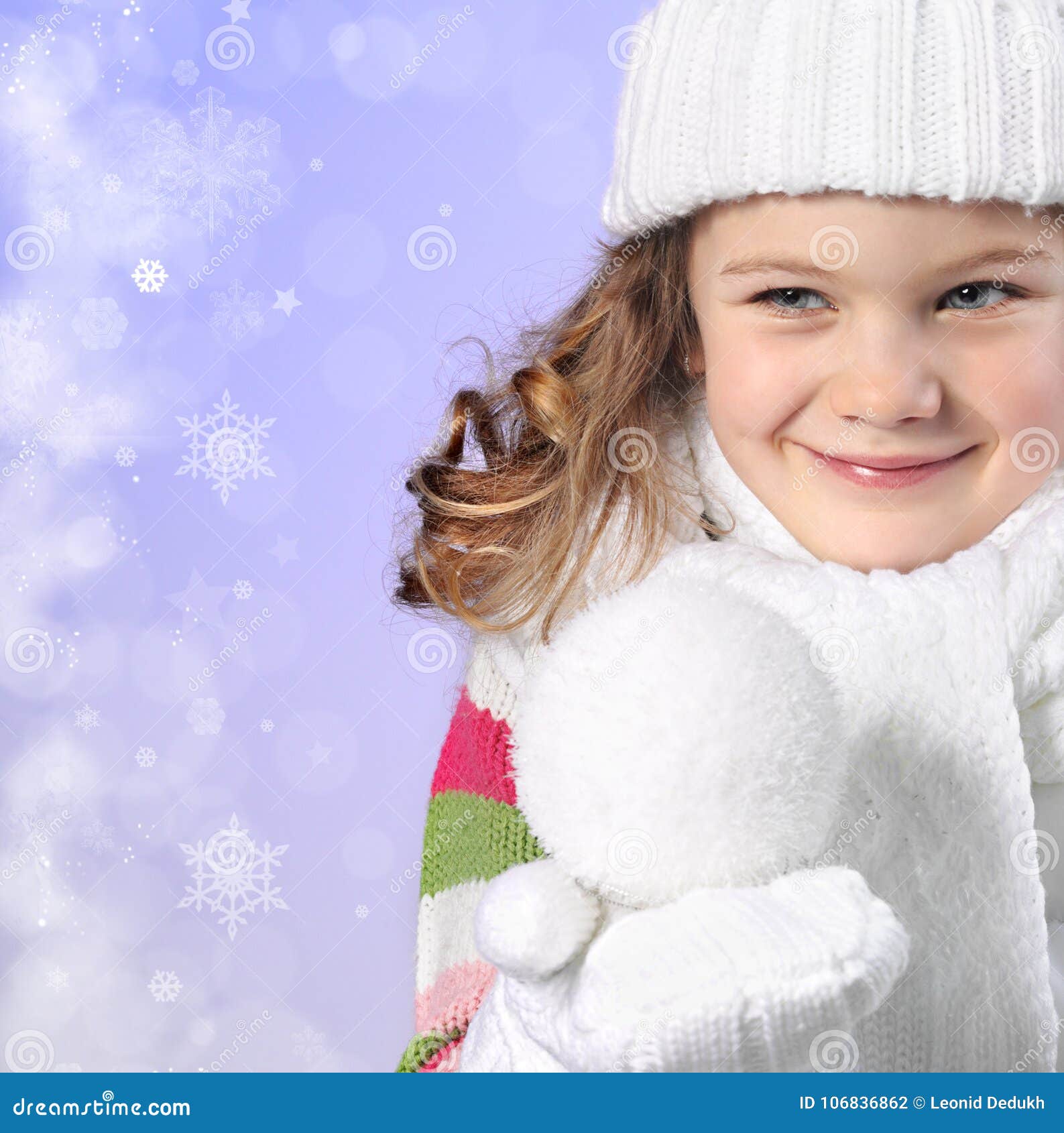 Girl in winter clothes stock photo. Image of child, beautiful - 106836862