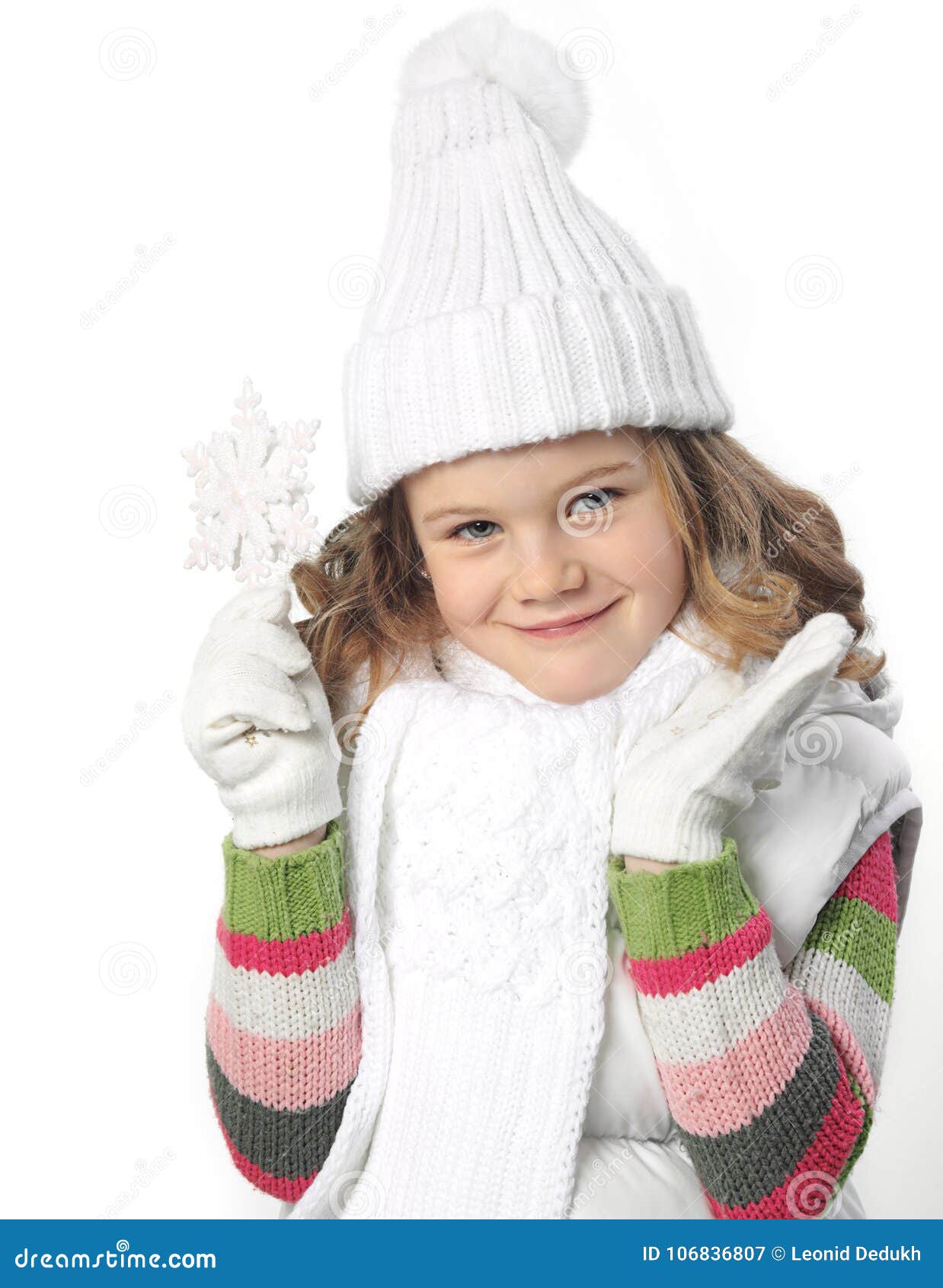 Girl in winter clothes stock image. Image of hands, child - 106836807