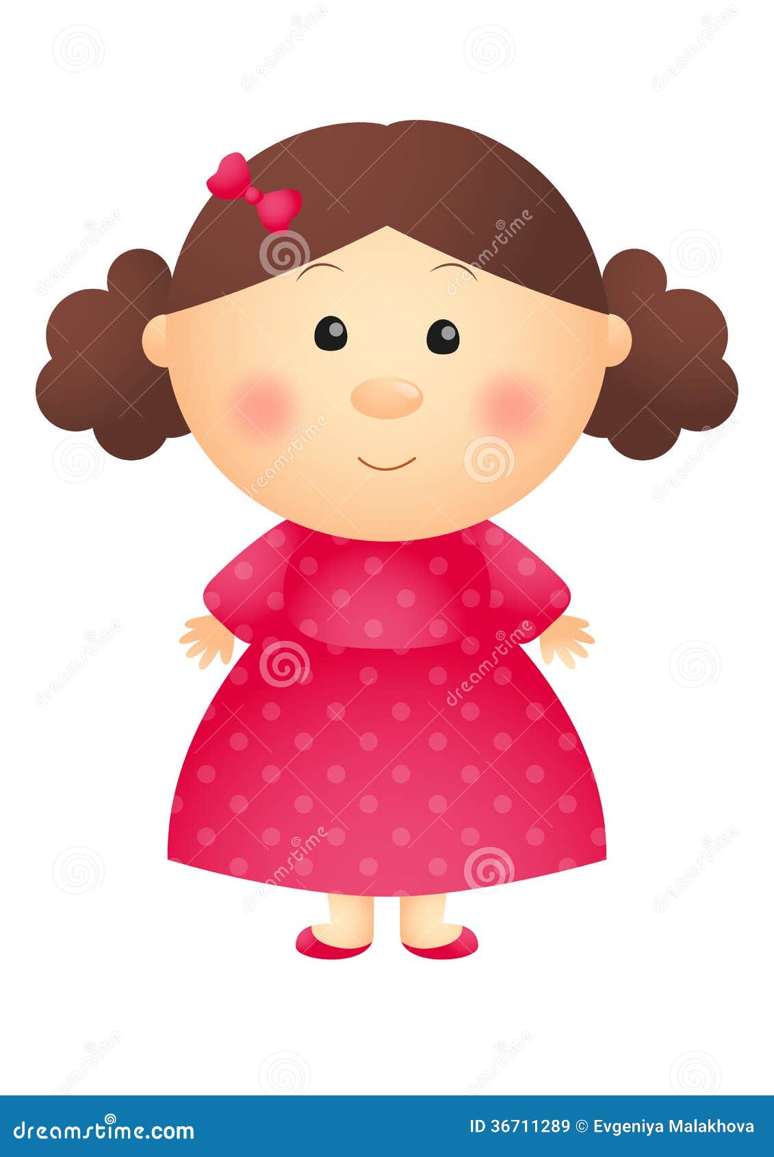 Cute little girl stock vector. Illustration of person - 36711289
