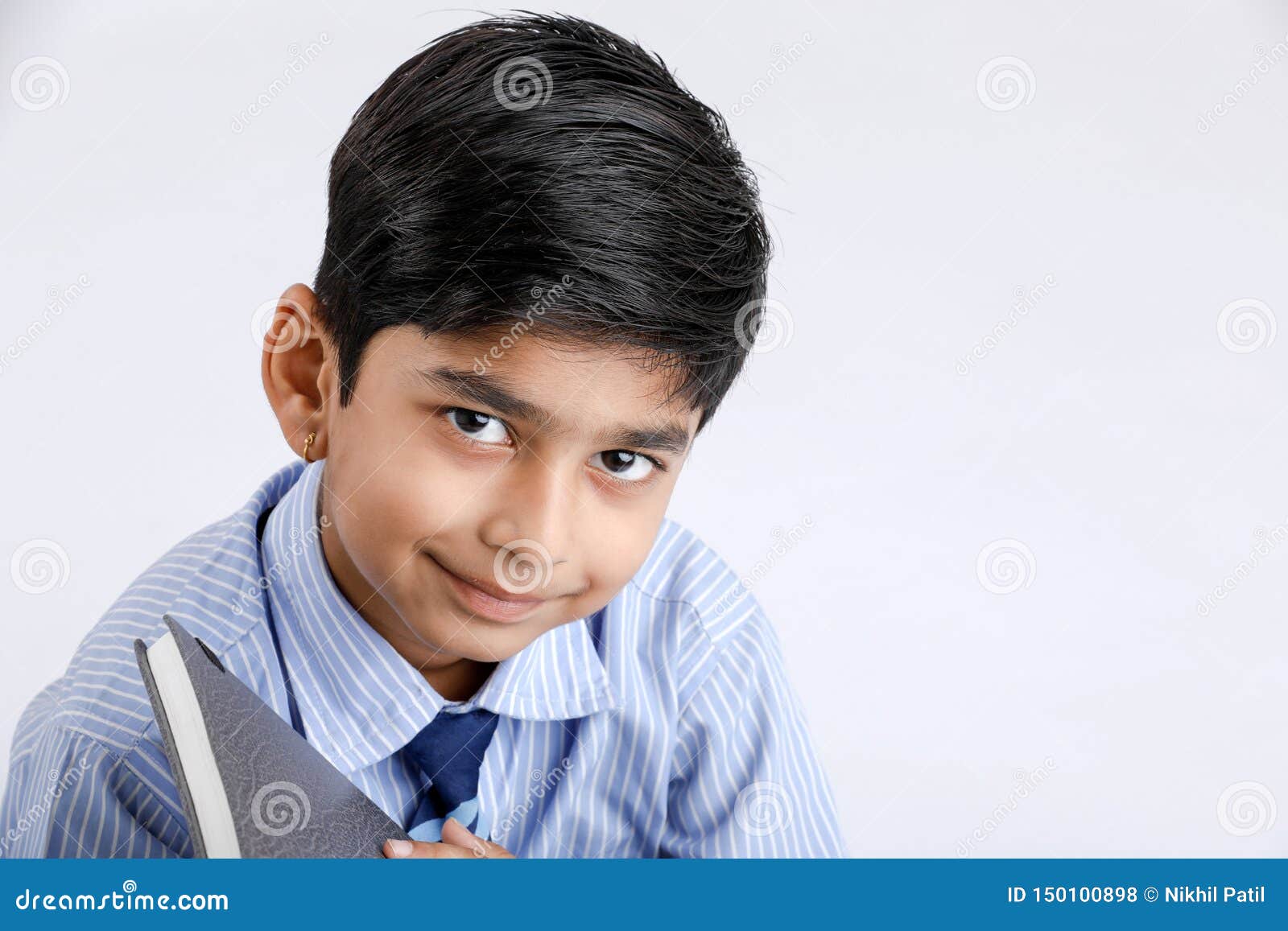 Cute Little Indian Indian / Asian School Boy Wearing Uniform Stock ...