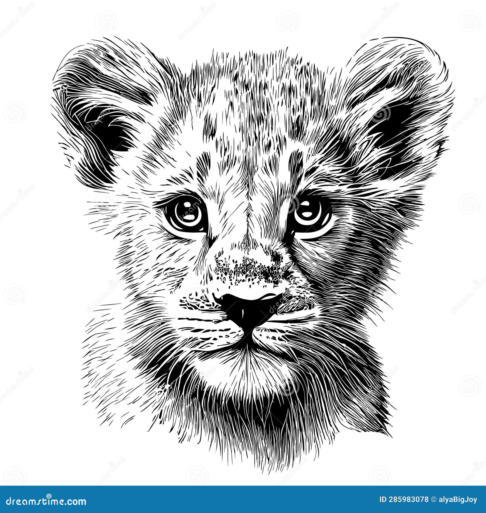 How to draw a lion cub like Simba from the Lion King - YouTube