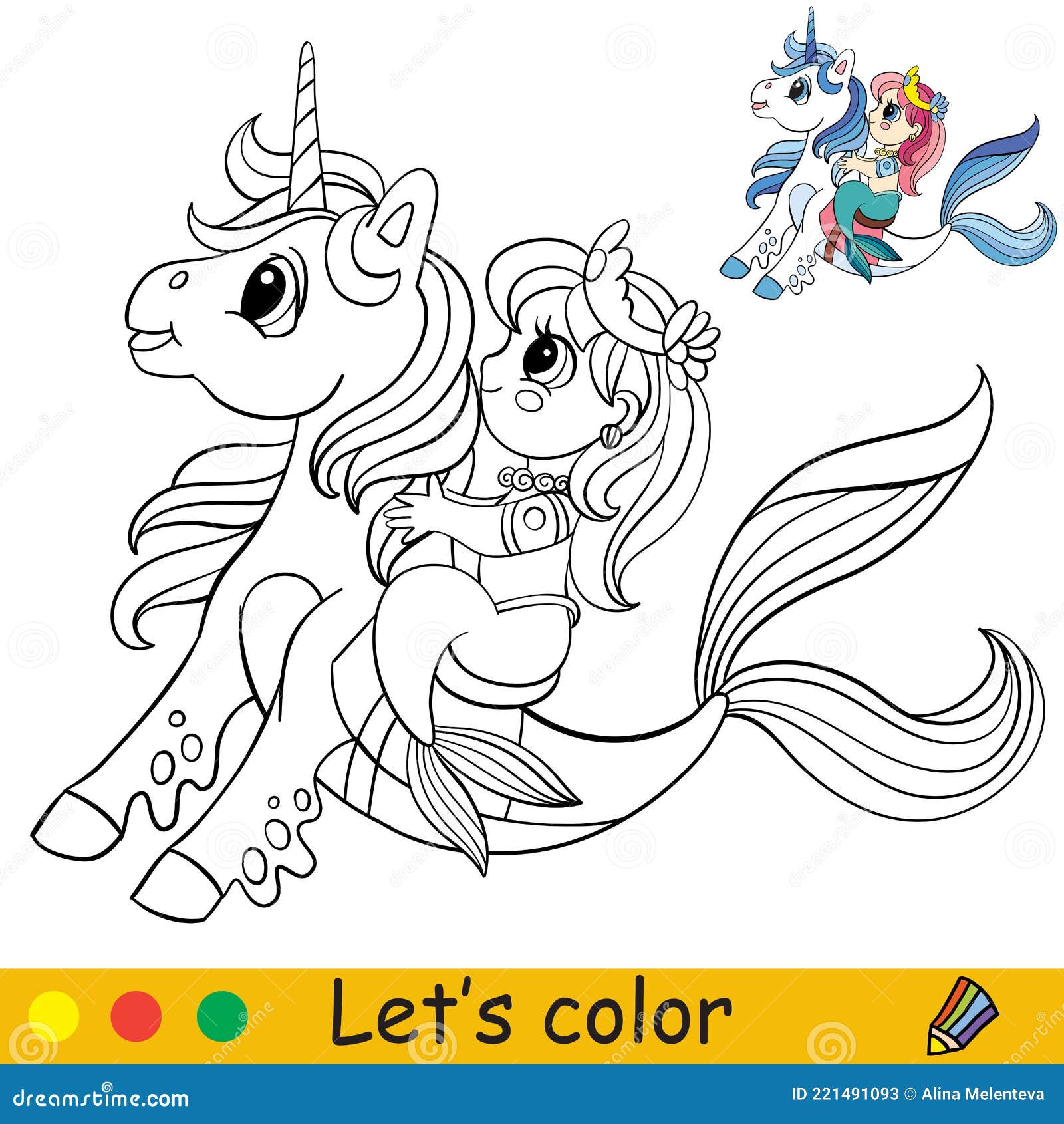 mermaid unicorn mermaid cute coloring pages for girls