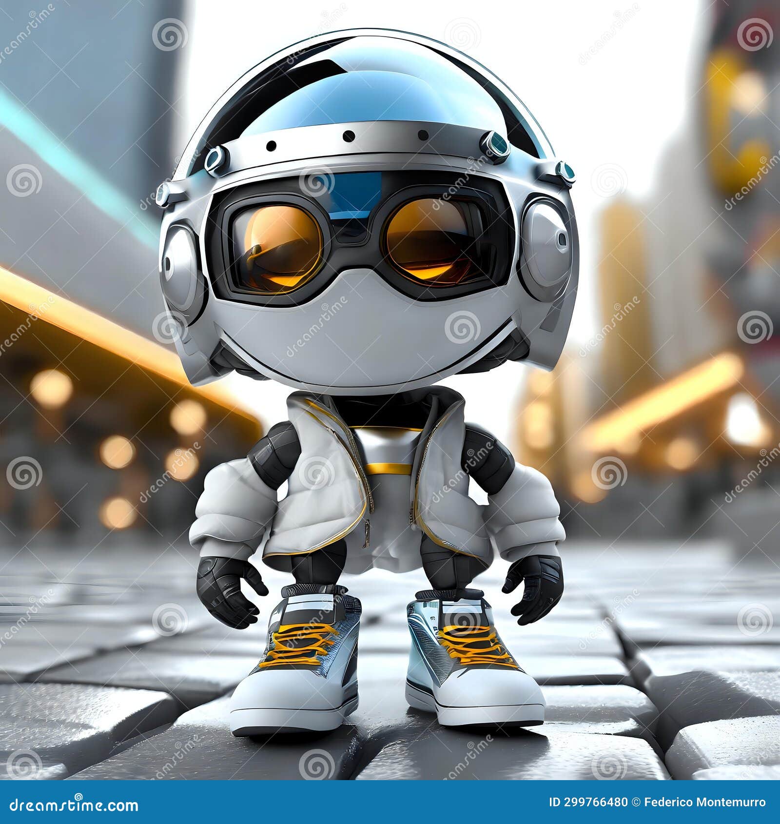 cute little robot concept character