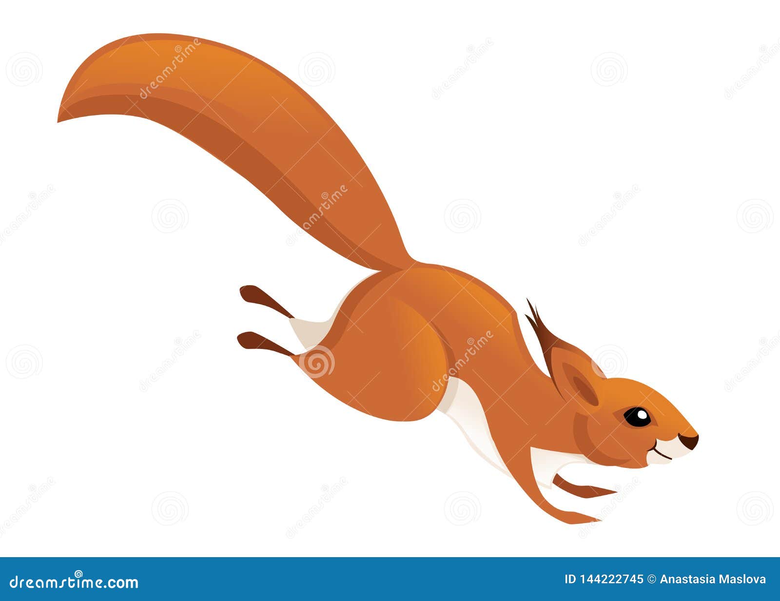 Cute Little Squirrel Jumping Down. Side View. Cartoon Animal Character Design Stock Illustration - Illustration of orange, character: 144222745 Cute Little Squirrel Jumping Down. Side View. Cartoon Animal Character Design Stock Illustration - Illustration of orange, character: 144222745