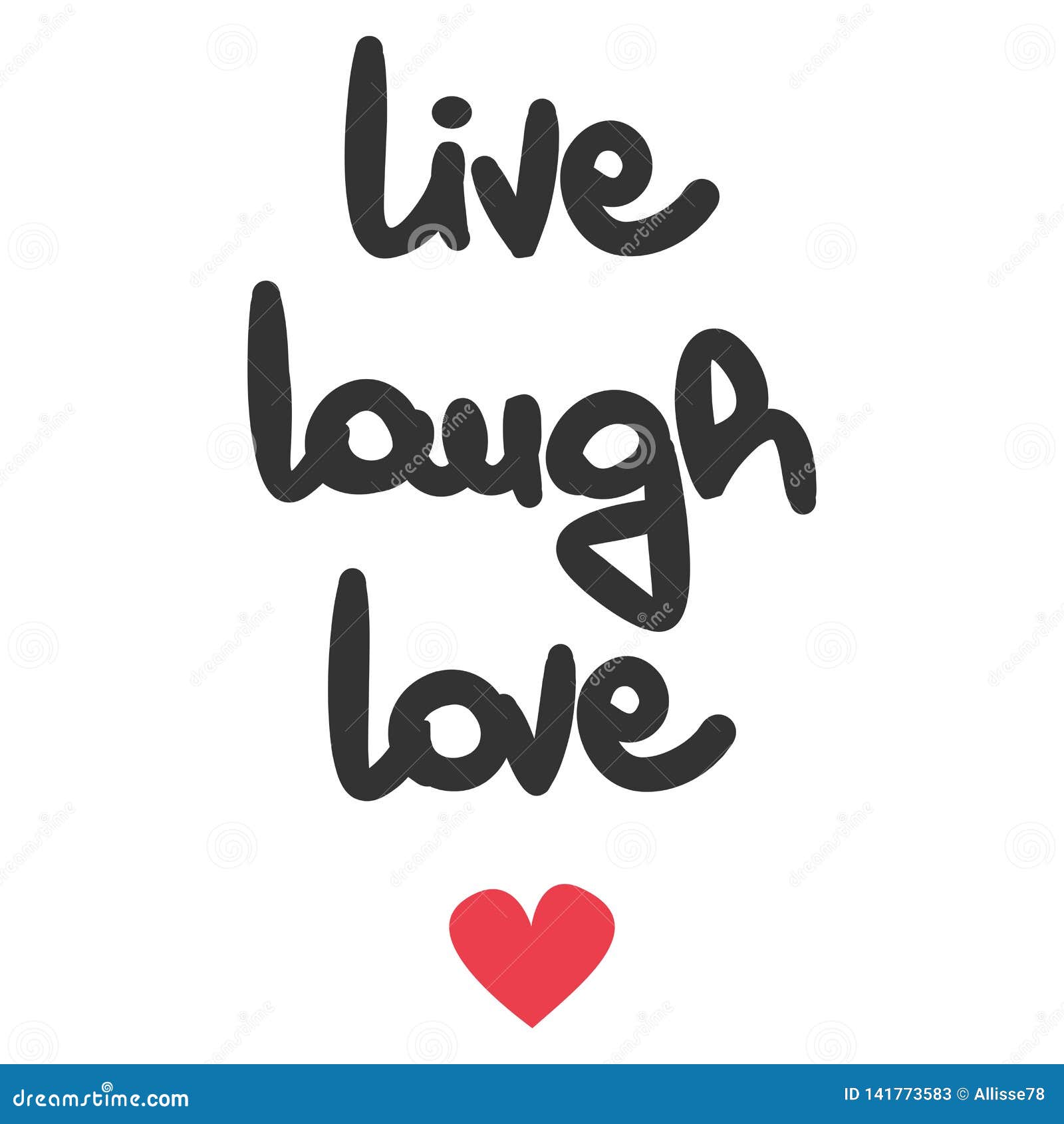 Download Cute Live Laugh Love Hand Written Lettering Vector Card ...
