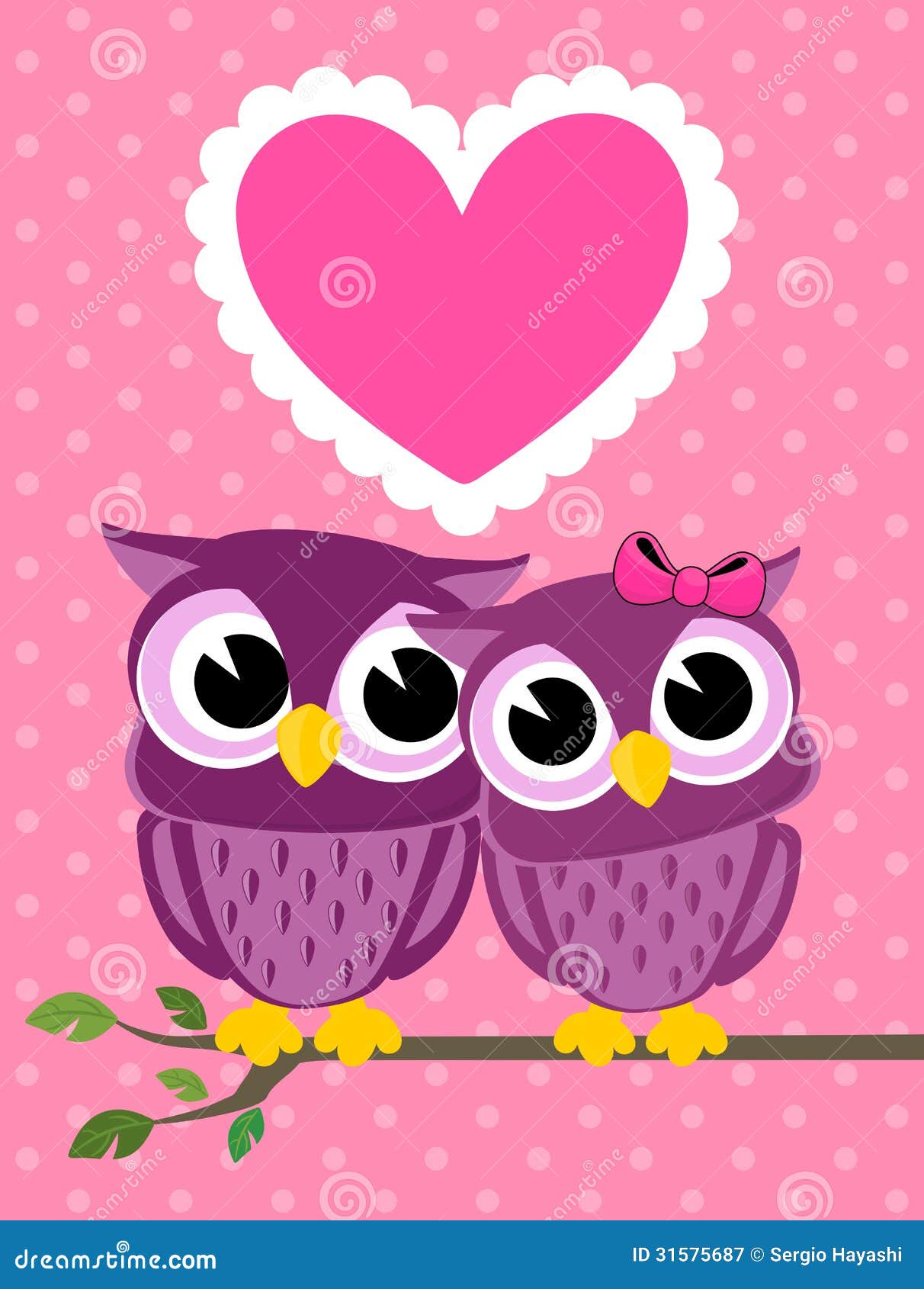 Cute Owl Love cute love birds owls greeting card royalty free stock 