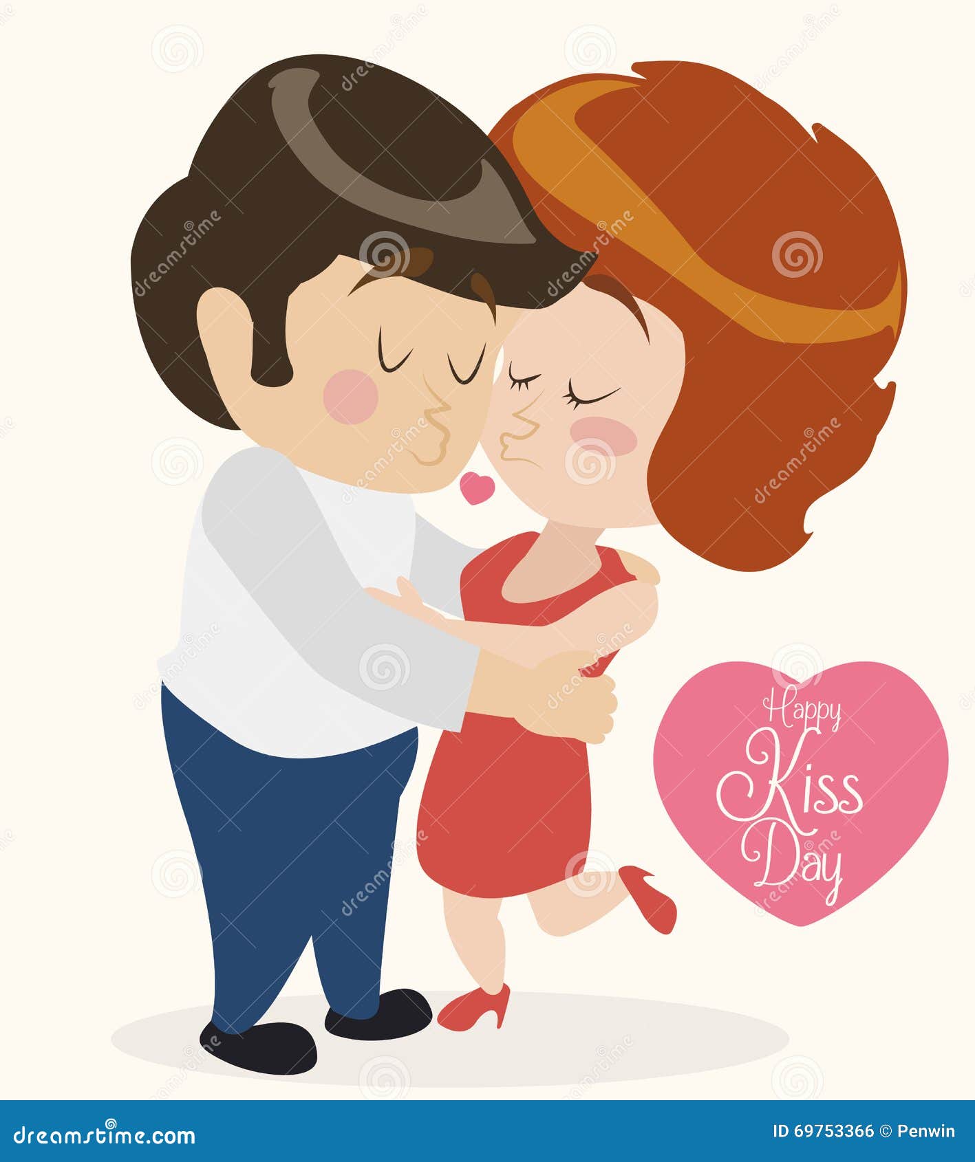 Cartoon Cute Couple Kissing Stock Illustrations 737 Cartoon Cute