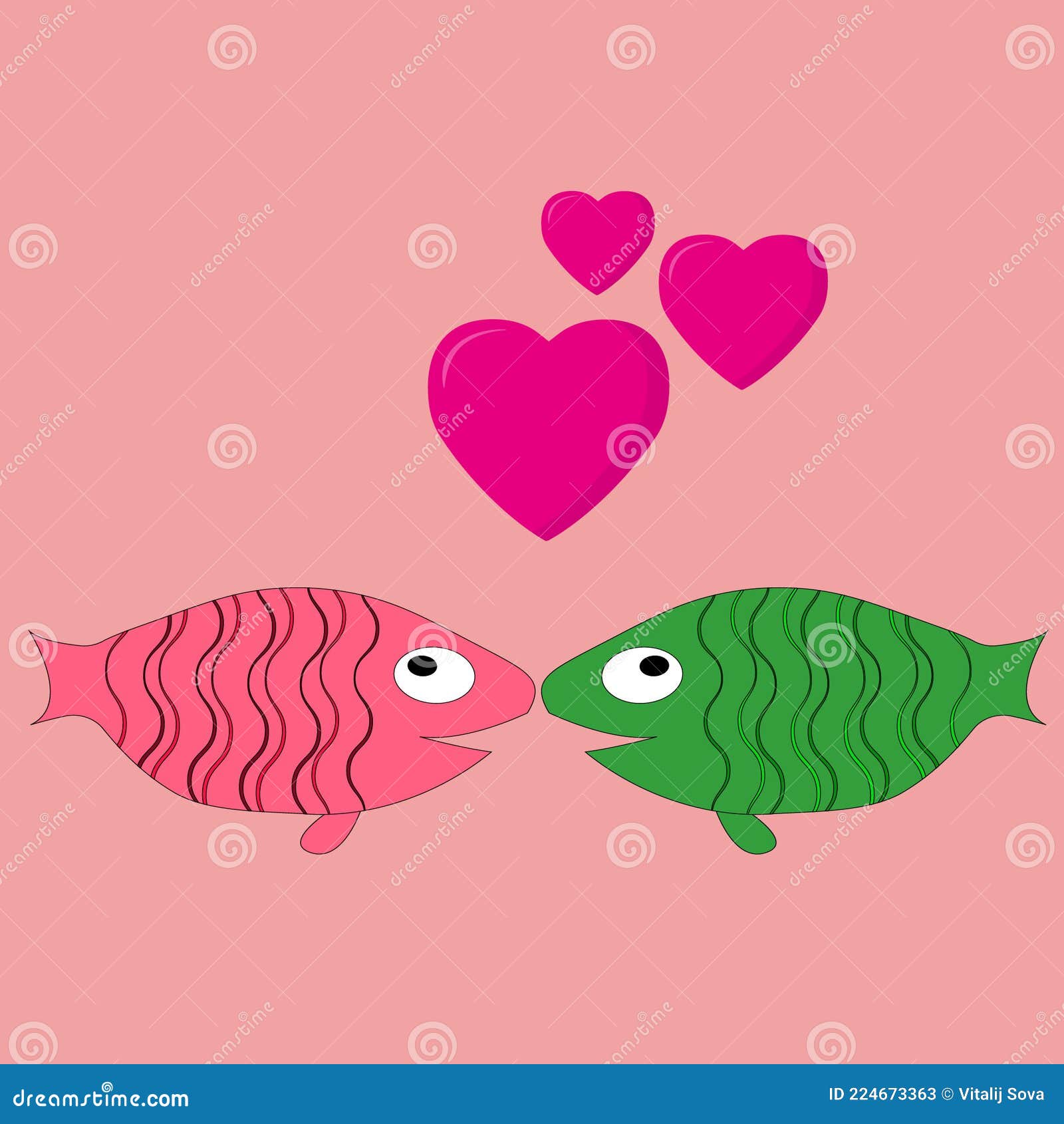 Fish set stock illustration. Illustration of letters - 224673363