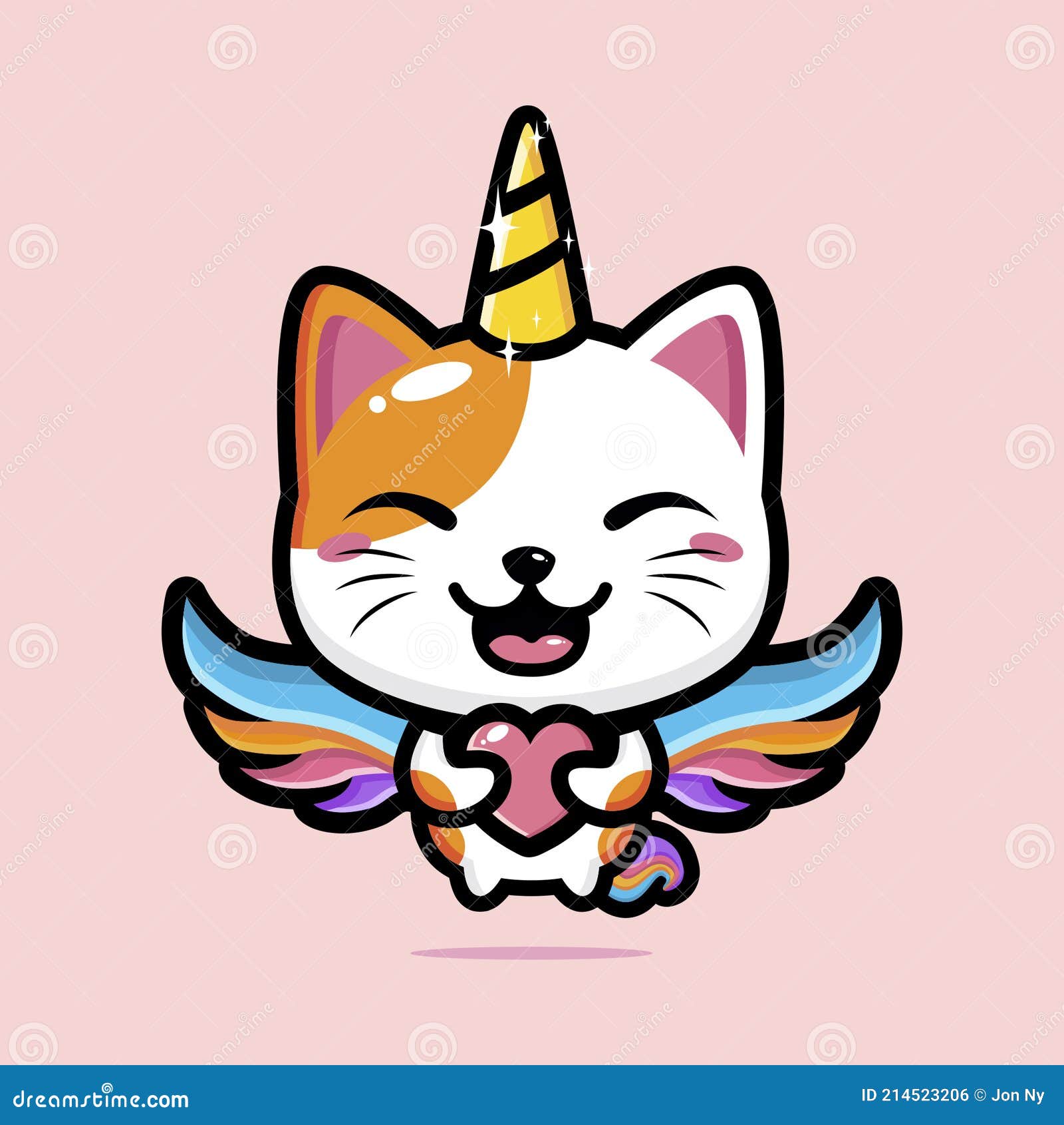 Cute Lucky Cat Animal Cartoon Character Becomes a Unicorn Stock Vector - Illustration of baby, design: 214523206 Cute Lucky Cat Animal Cartoon Character Becomes a Unicorn Stock Vector - Illustration of baby, design: 214523206