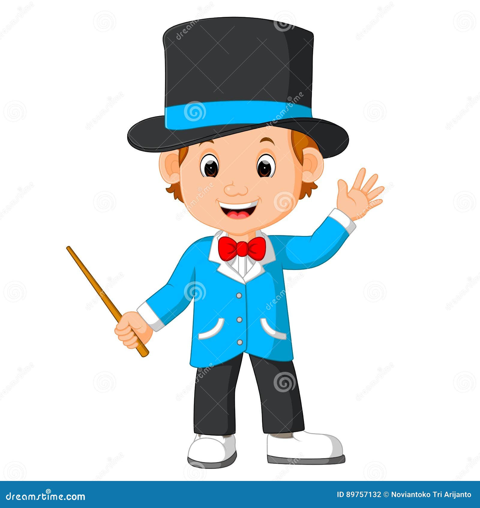 Cute magician cartoon stock vector. Illustration of costume - 89757132