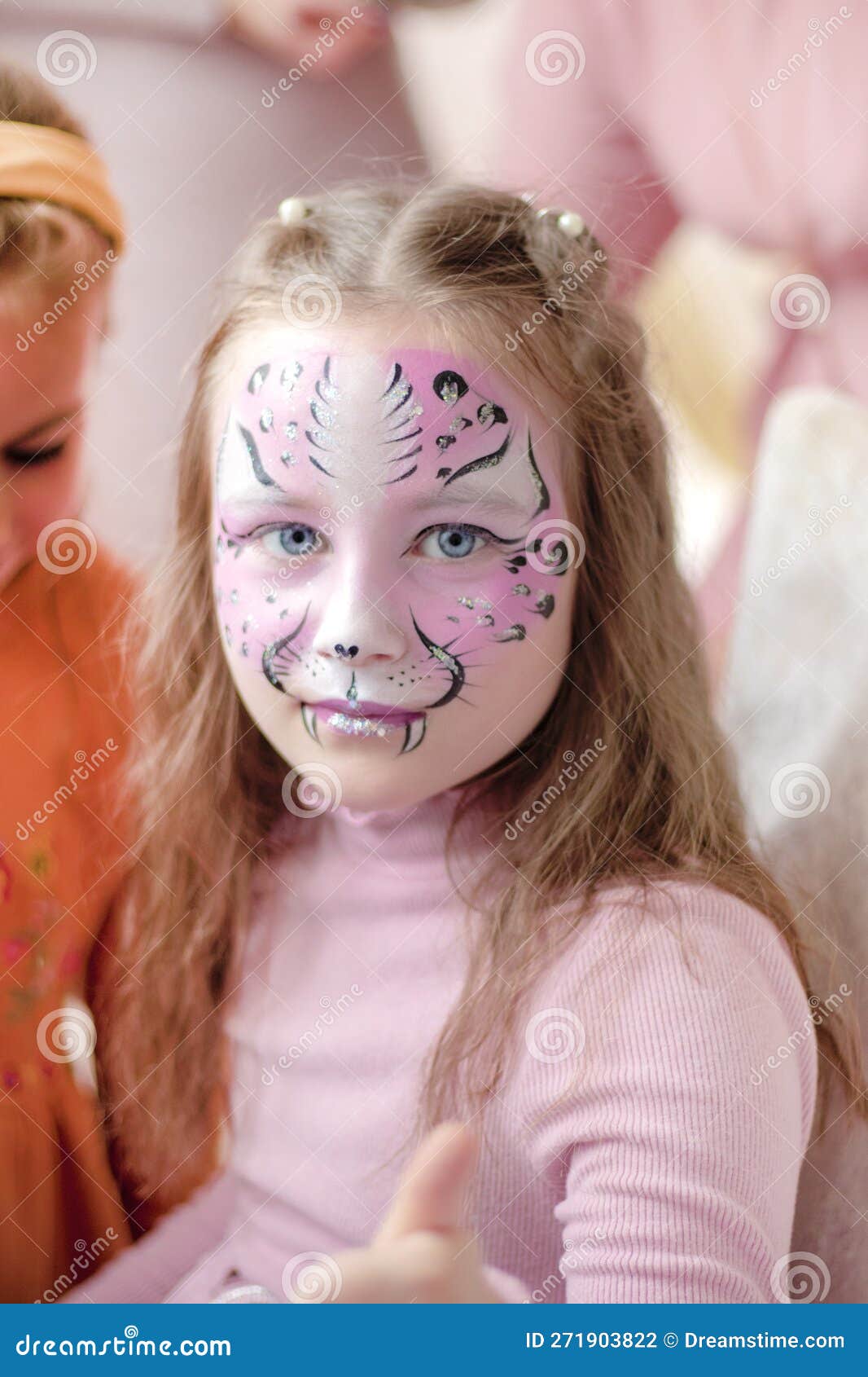 pink tiger face  Tiger face paints, Tiger face, Face painting halloween