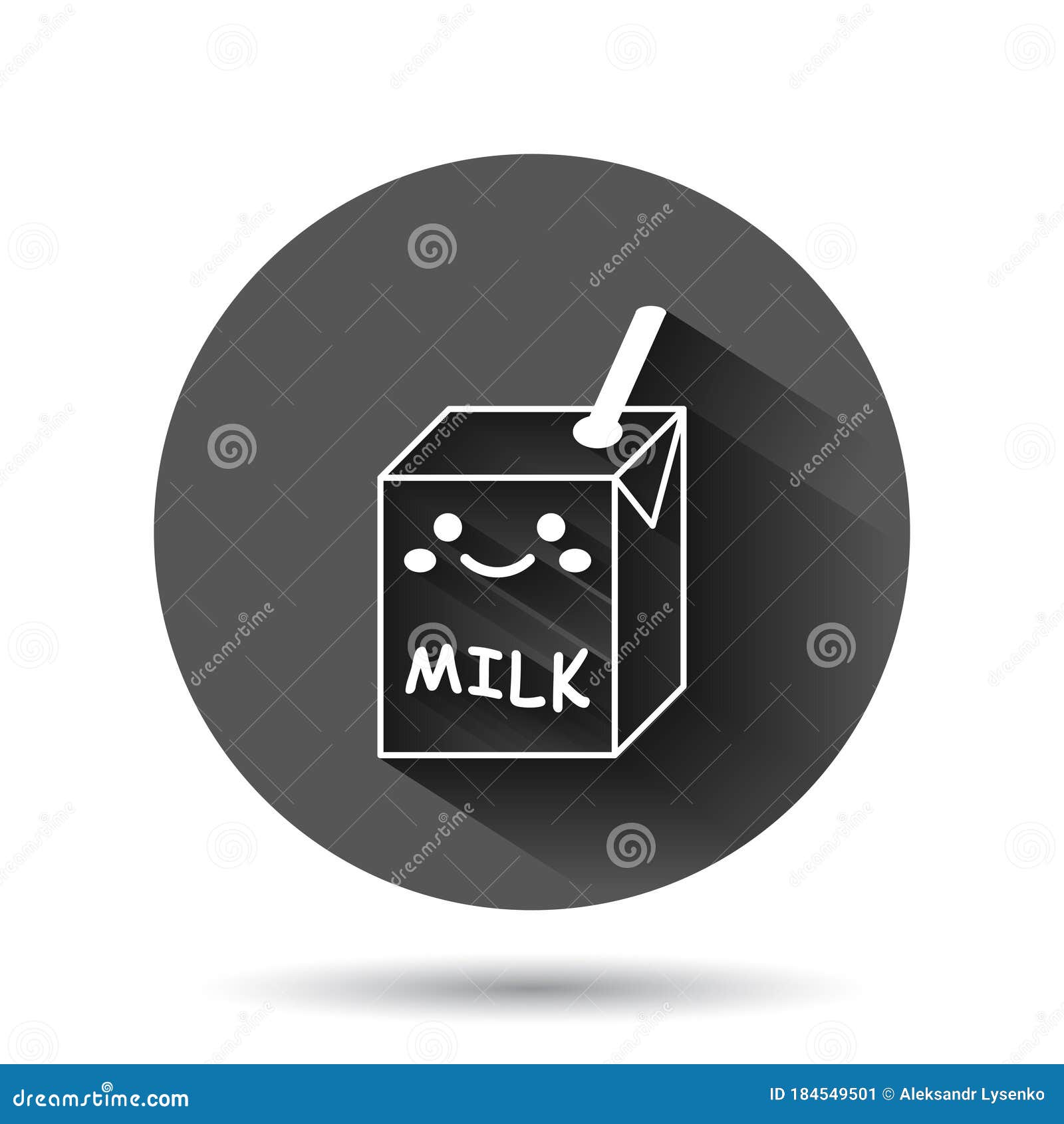 Cute Milk Icon In Flat Style. Milkshake Vector ...