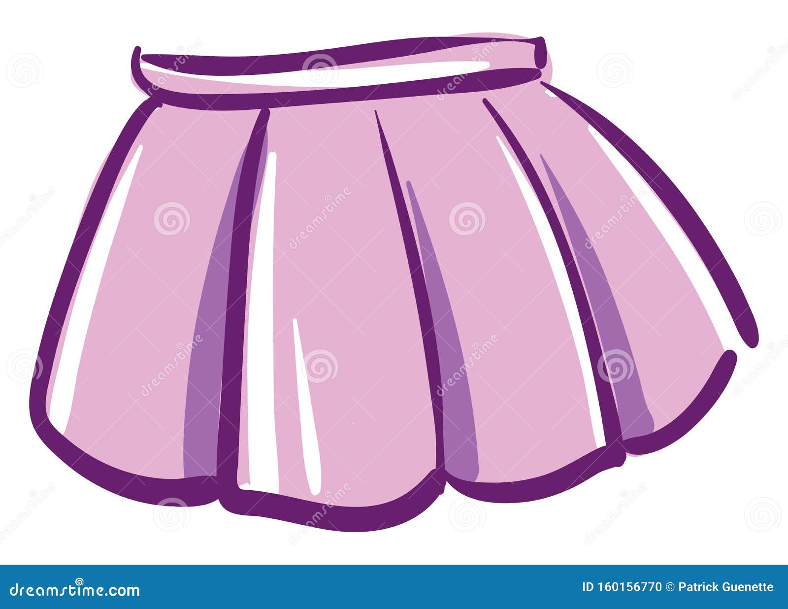 Pink Skirt Vector or Color Illustration Stock Vector - Illustration of ...