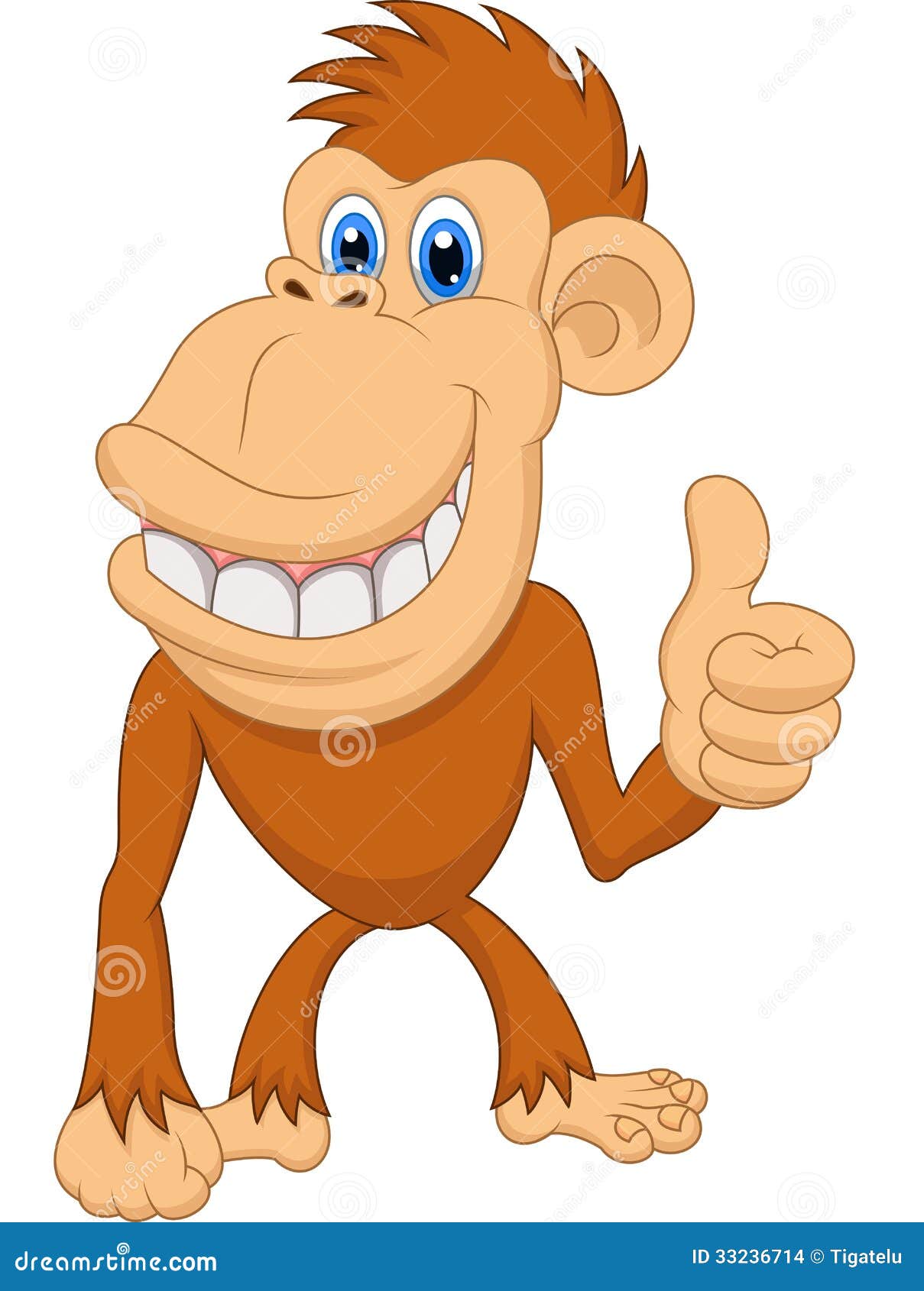 Cute Monkey Cartoon with Thumb Up Stock Vector - Illustration of gesture, show: 33236714 Cute Monkey Cartoon with Thumb Up Stock Vector - Illustration of gesture, show: 33236714