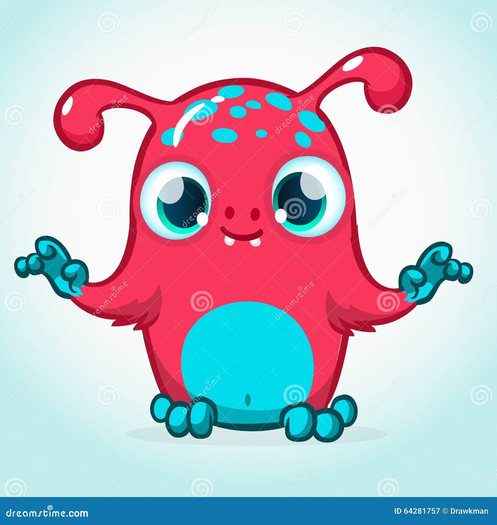 Cute Vector Monster Cartoon Vector | CartoonDealer.com #19083031