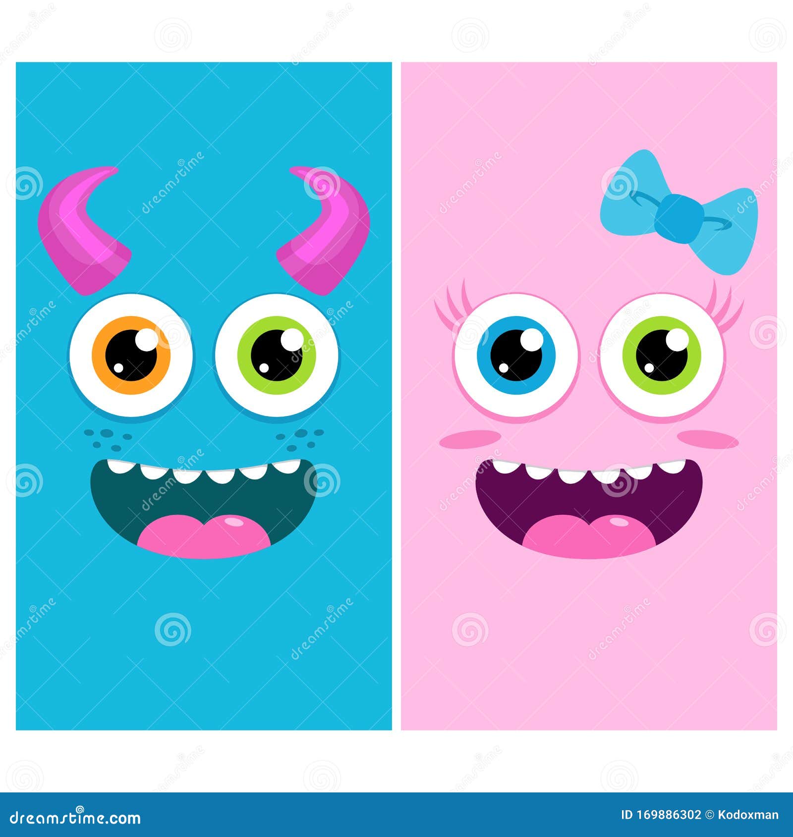 Cute Monster Character Cartoon for Wallpaper Theme Smartphone Mobile Phone  Stock Vector - Illustration of alien, happy: 169886302