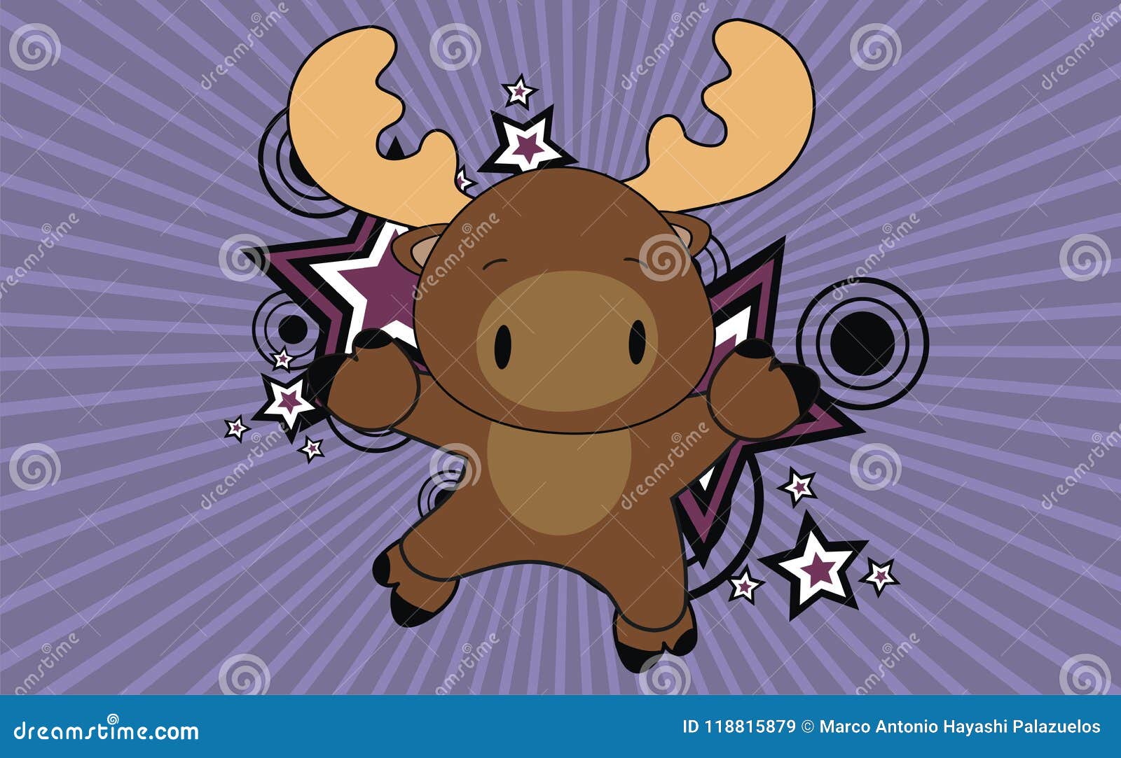 Cute Moose Baby Cartoon Jump Background Stock Vector Illustration Of Background Stars Cute Moose Baby Cartoon Jump Background Stock Vector Illustration Of Background Stars