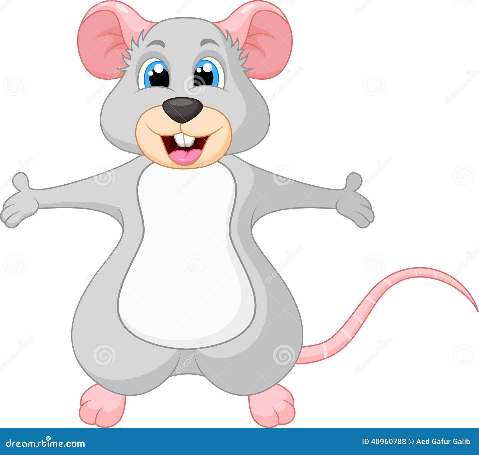 Mad Cartoon Mouse Doing A Science Experiment Royalty Free