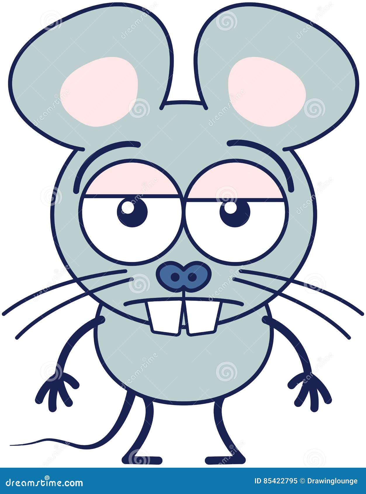 cute mouse feeling apathetic