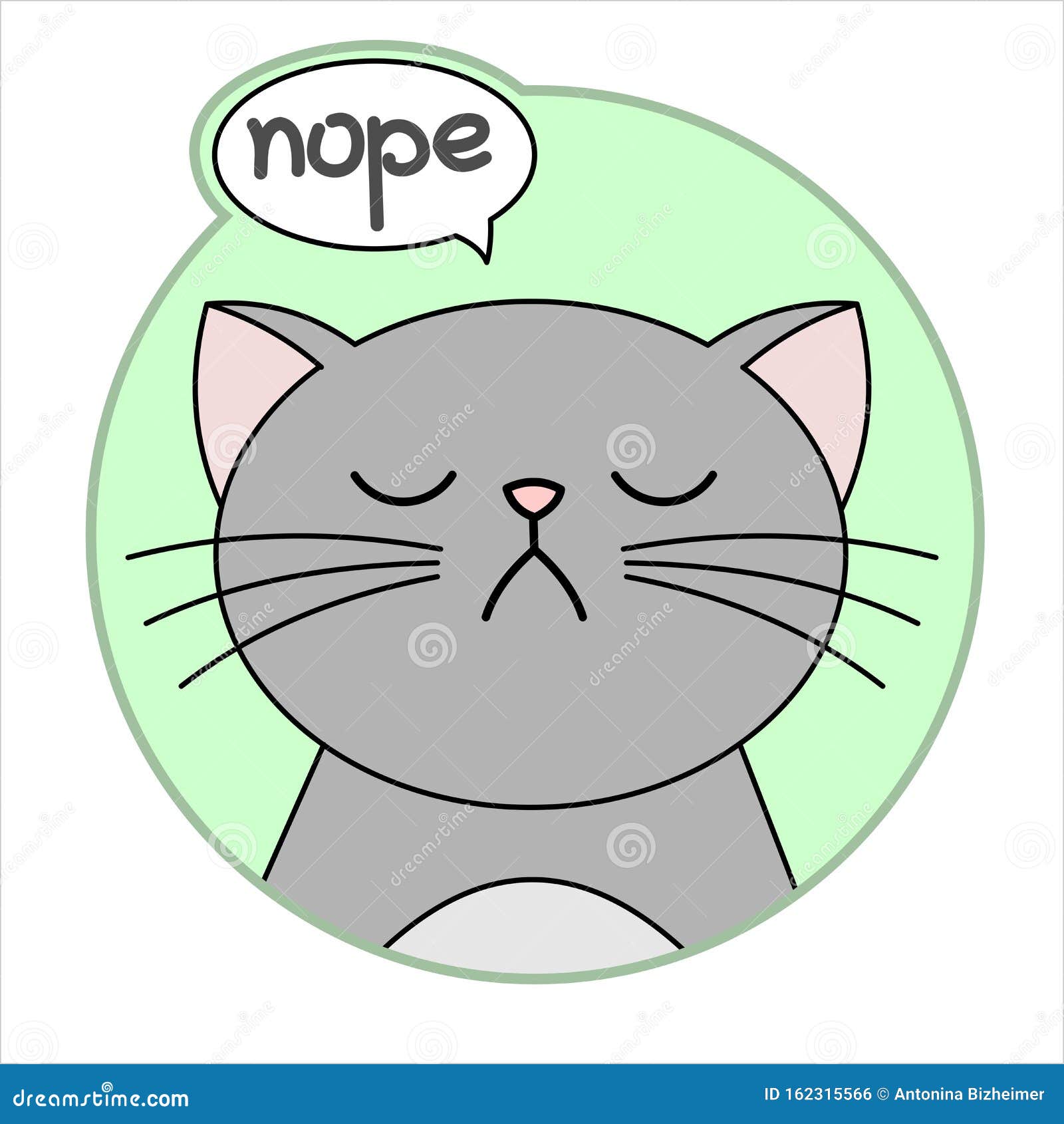 grumpy cat vector nope