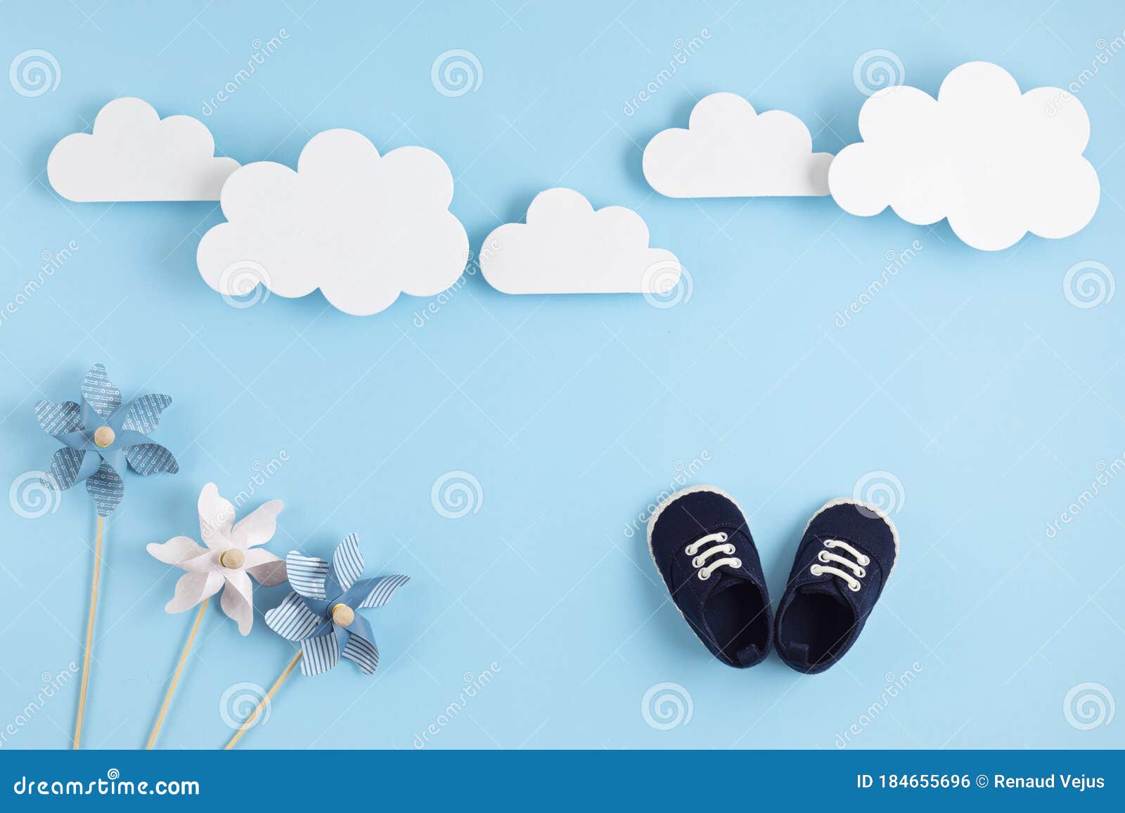 Premium Vector  Cute baby boy background in flat style