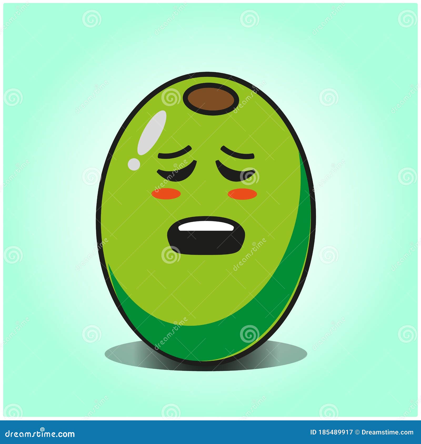 Cute Olive Cartoon Mascot Character Vector Design Stock Vector