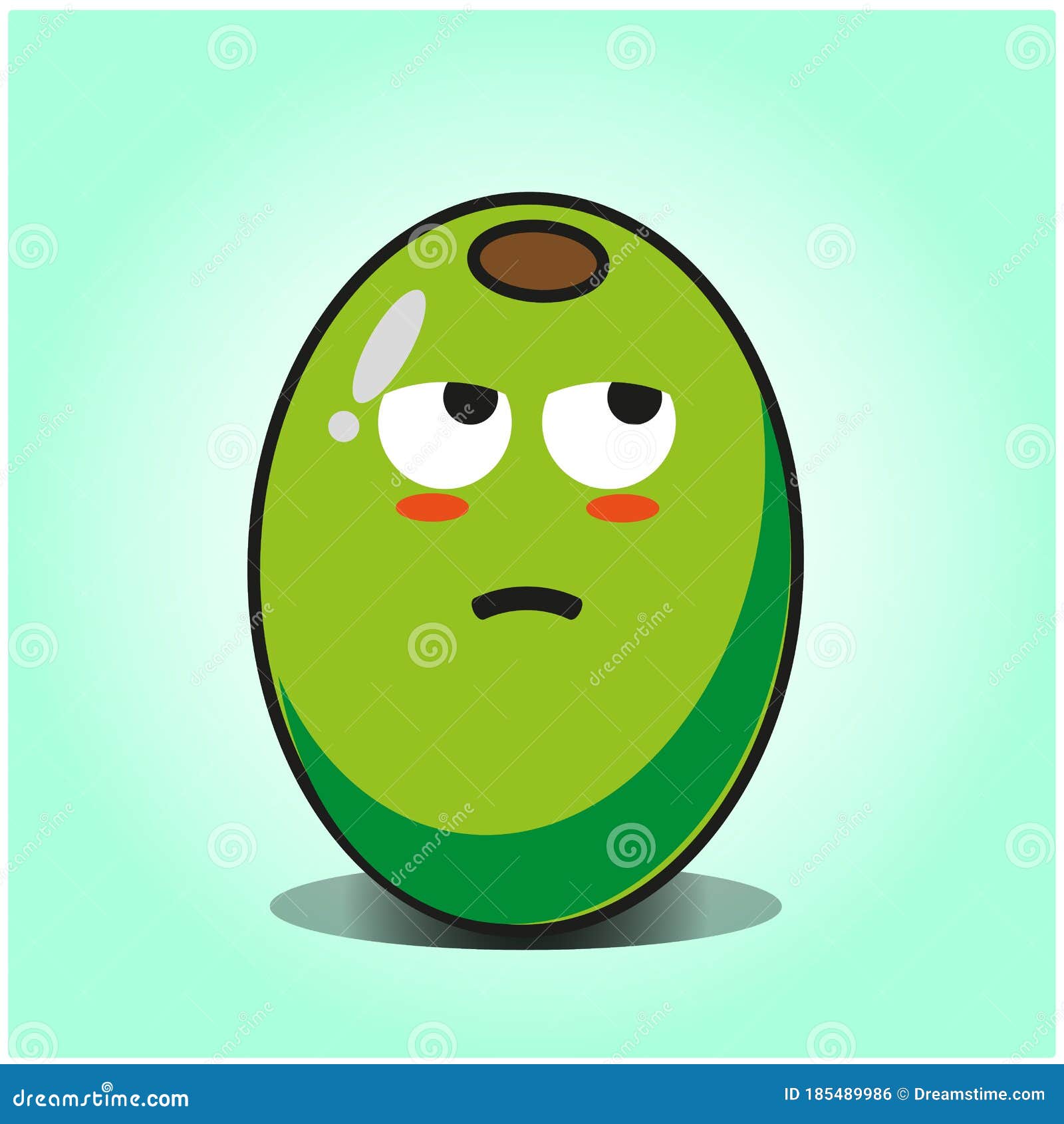 Cute Olive Cartoon Mascot Character Vector Design Stock Vector