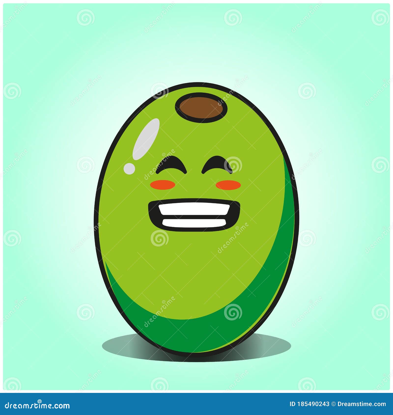 Cute Olive Cartoon Mascot Character Vector Design Stock Vector