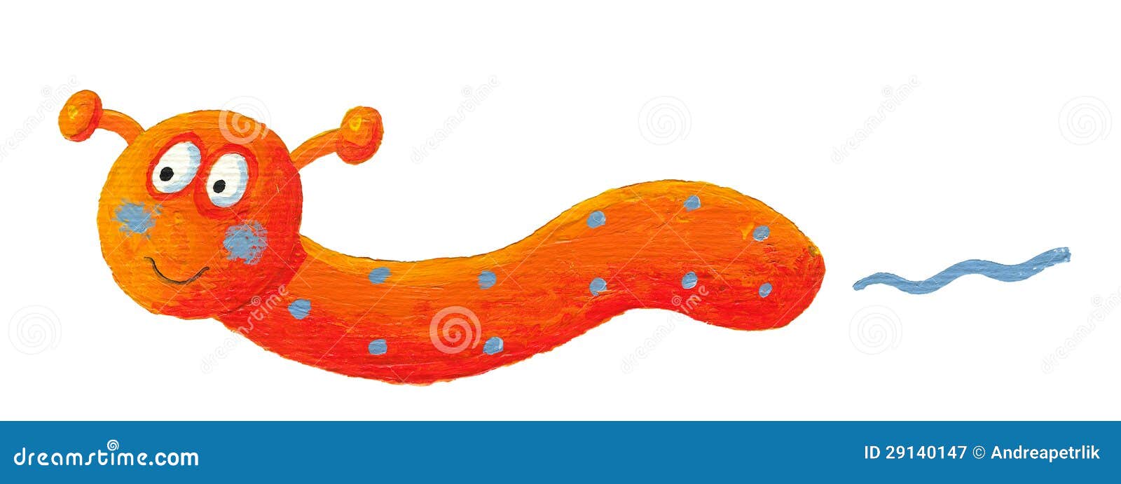 Cute orange worm stock illustration. Illustration of icon 29140147