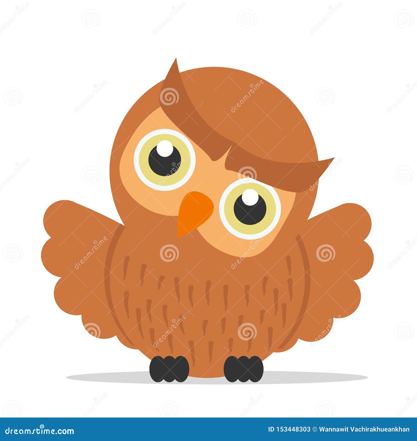 Cute Owl Cartoon Bird Vector Stock Vector - Illustration of character,  fall: 153448303