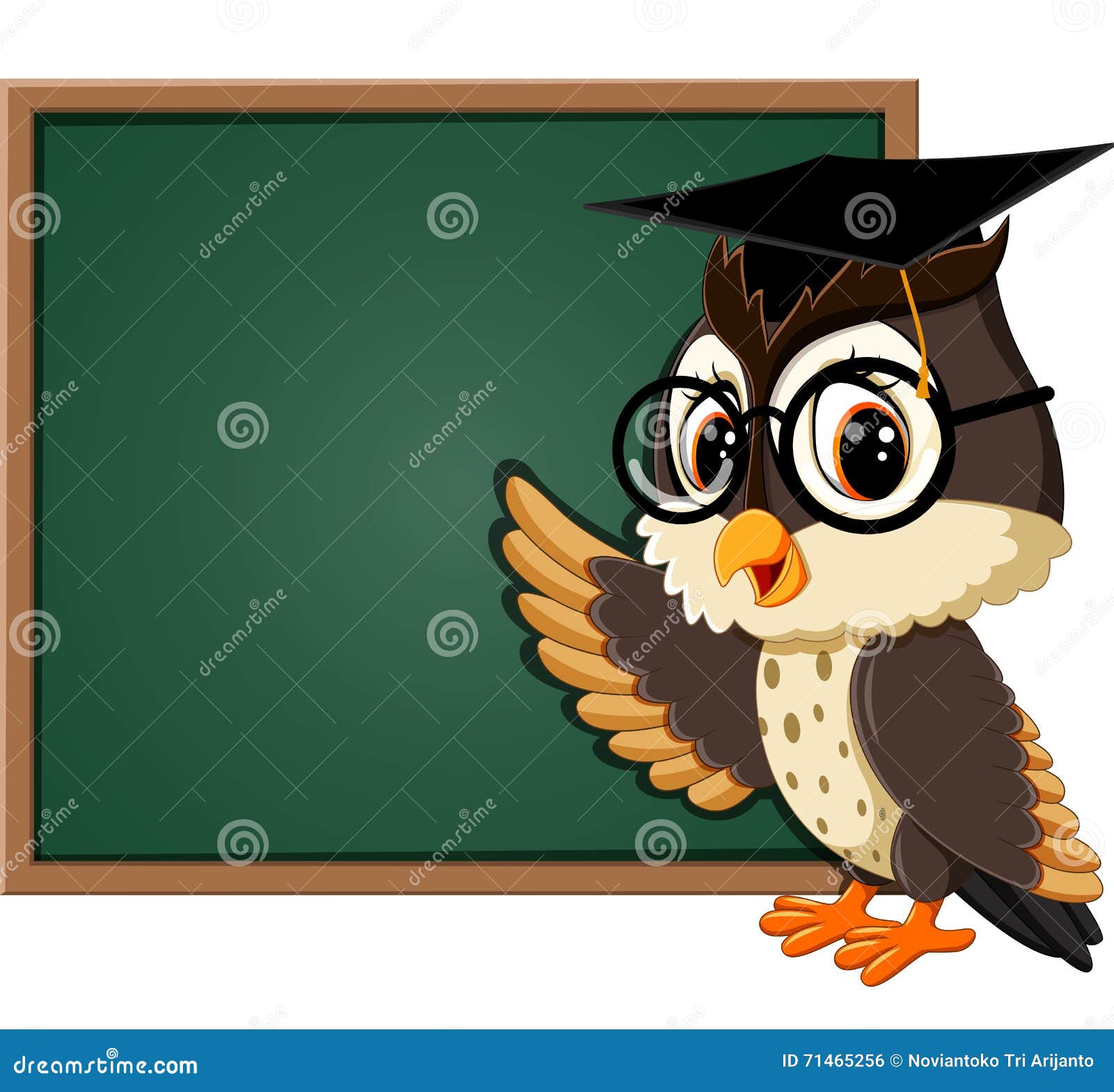 Download Cute owl teacher stock vector. Illustration of cheerful ...