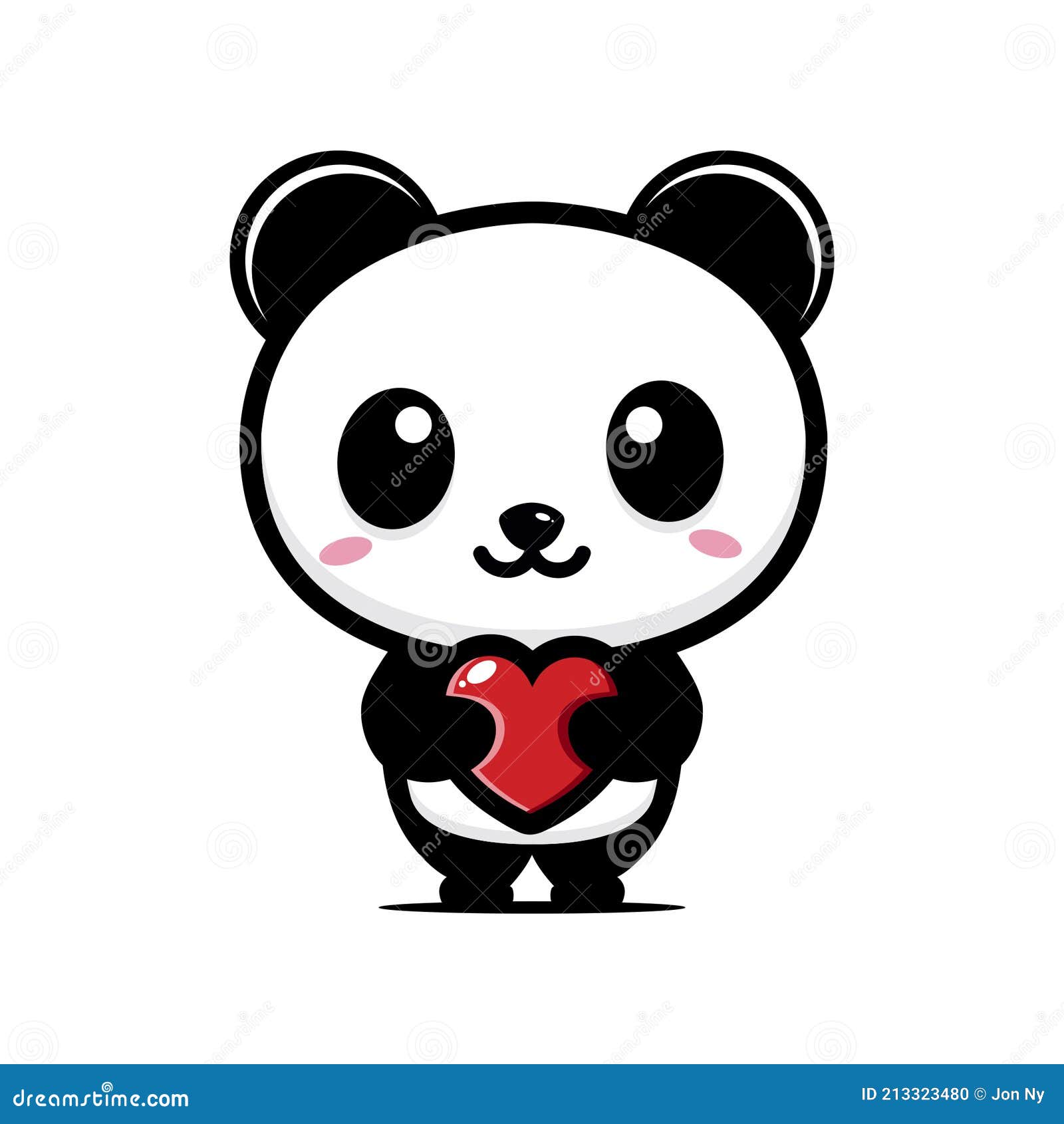 Cute Panda Animal Cartoon Character Hugging a Love Heart Stock Vector - Illustration of funny, climbing: 213323480 Cute Panda Animal Cartoon Character Hugging a Love Heart Stock Vector - Illustration of funny, climbing: 213323480