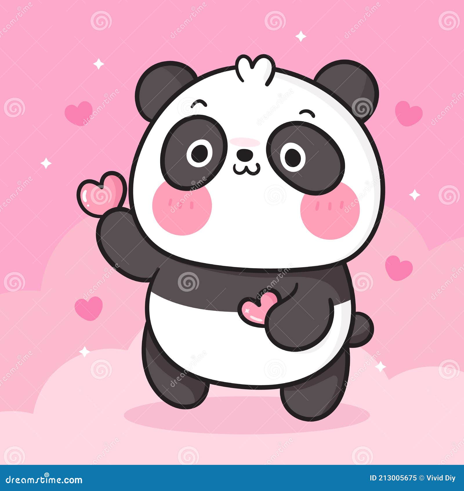 Download Cute Kawaii Panda Chilling Out Wallpaper