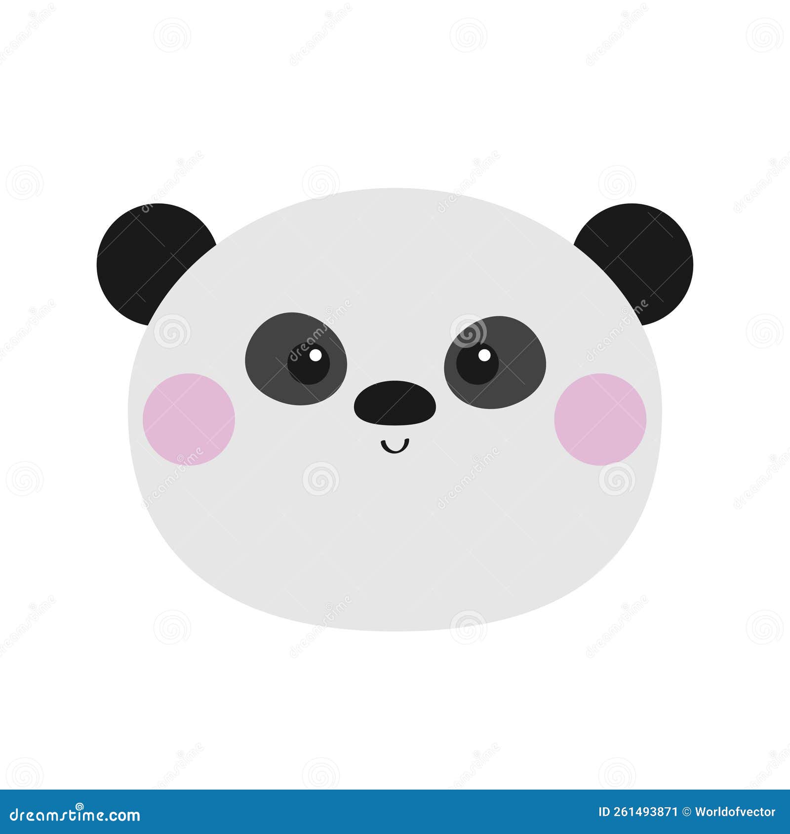 Panda bear kawaii cute animal icon Royalty Free Vector Image